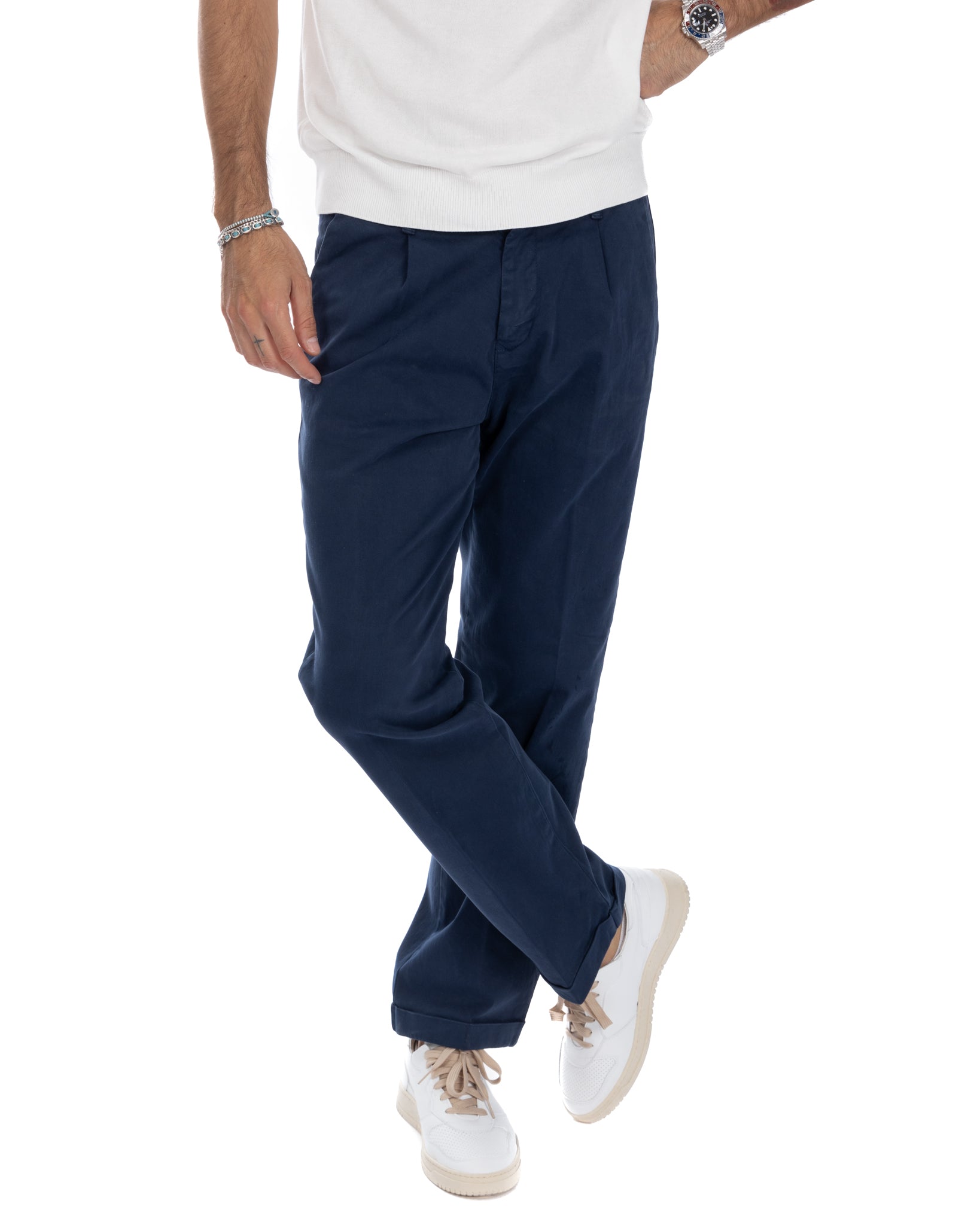 Sean - pantalon en denim bull bleu bleuet