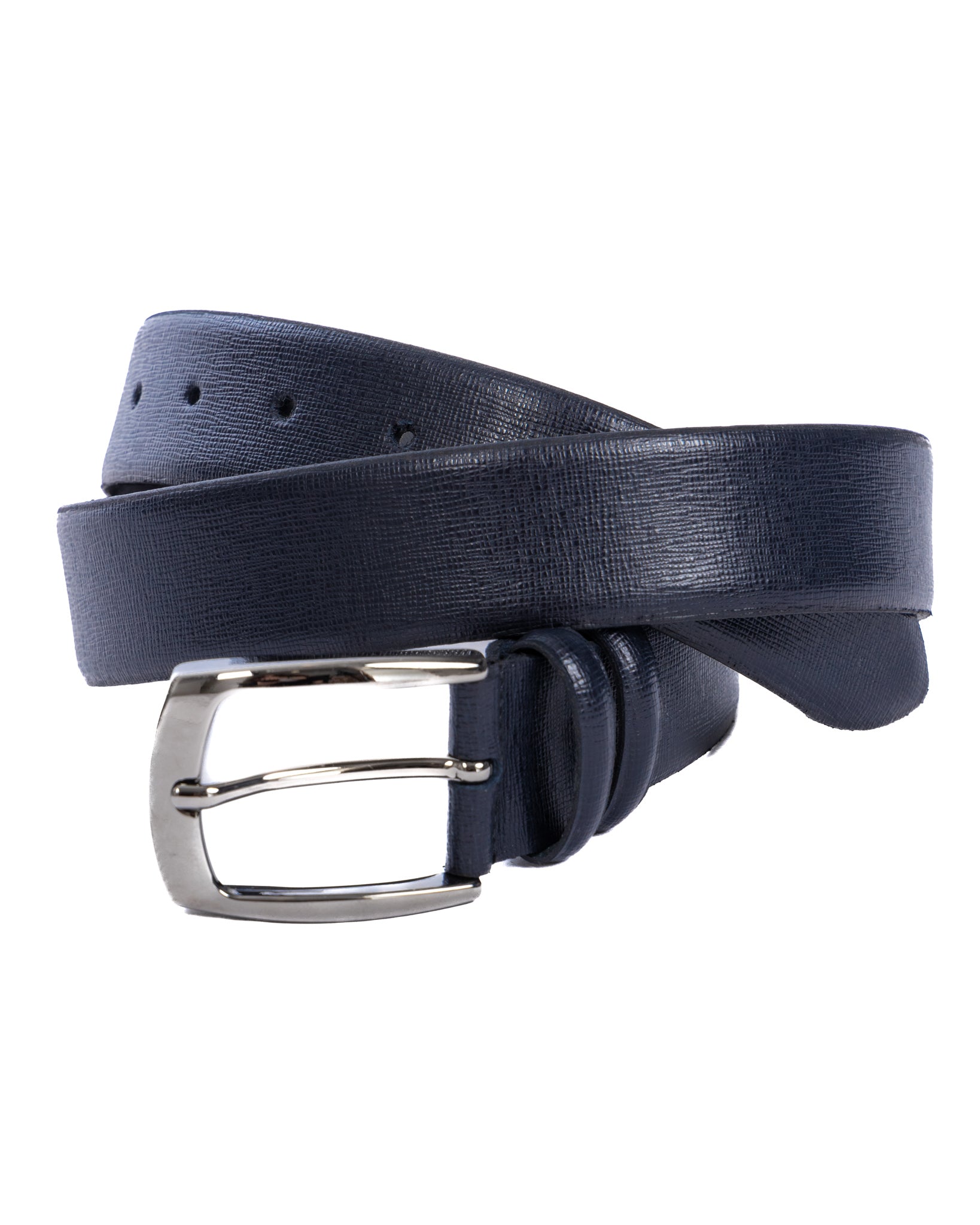 Capalbio - blue saffiano leather belt