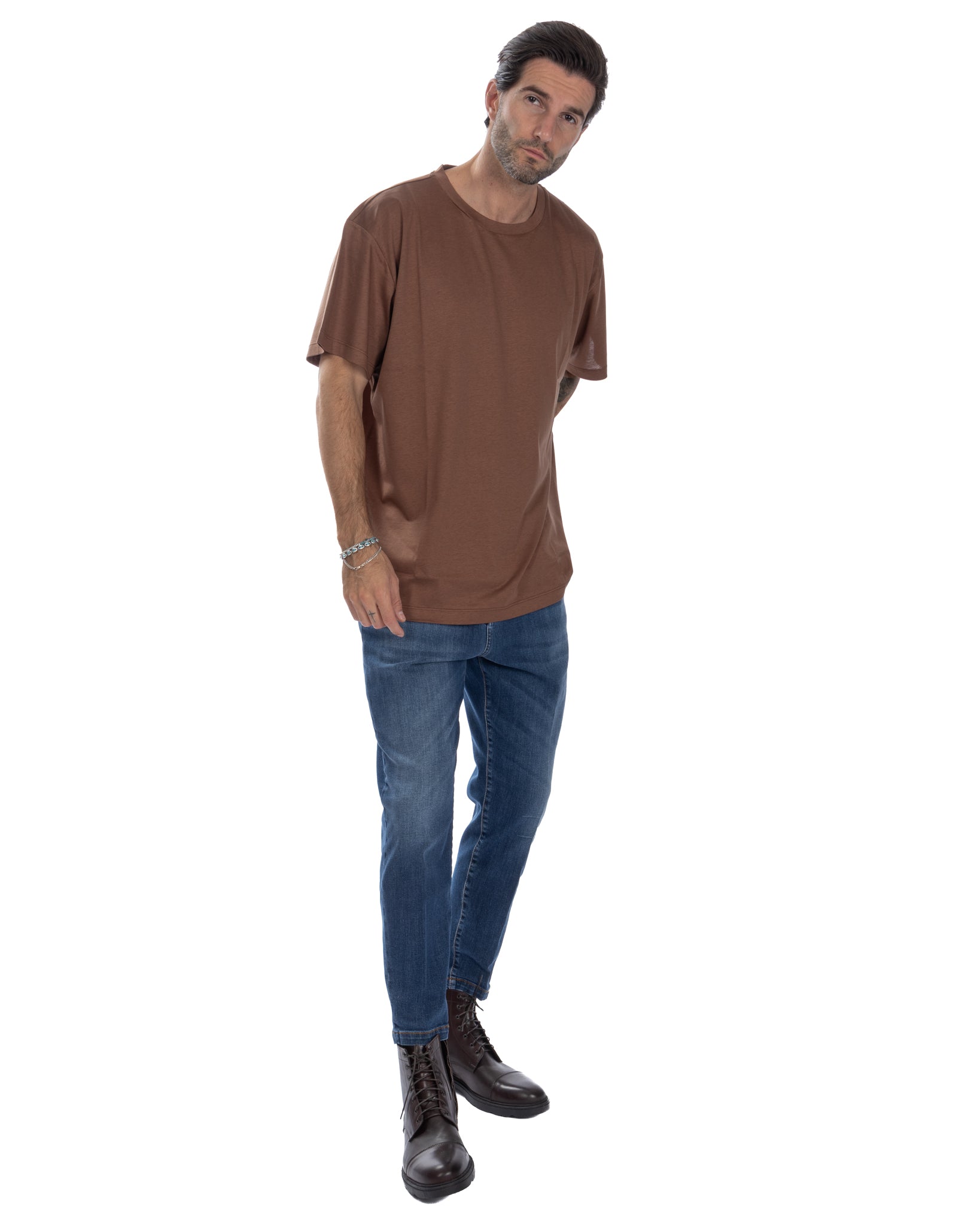 Owen - t-shirt cammello oversize