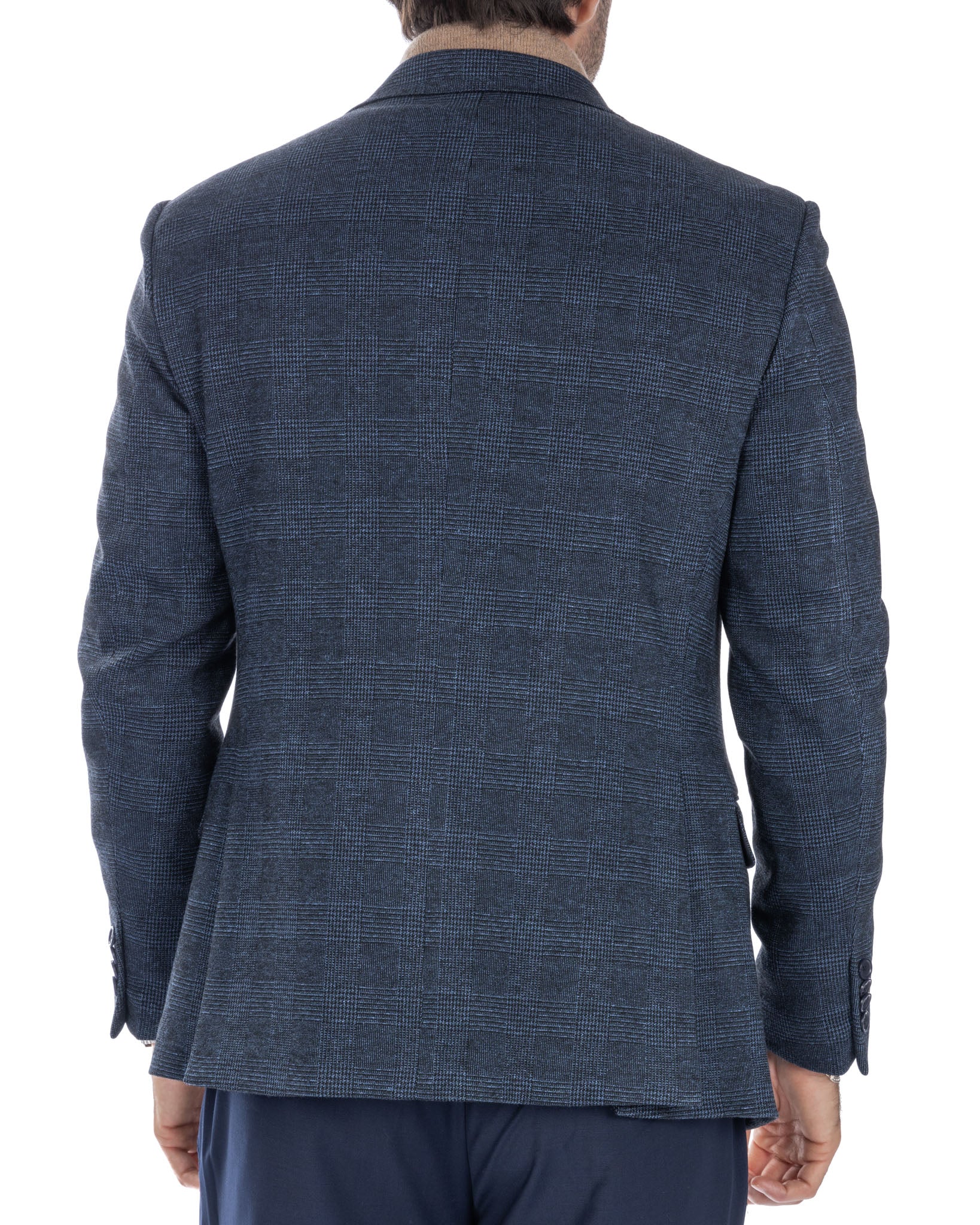 Orson - blue square single-breasted jacket