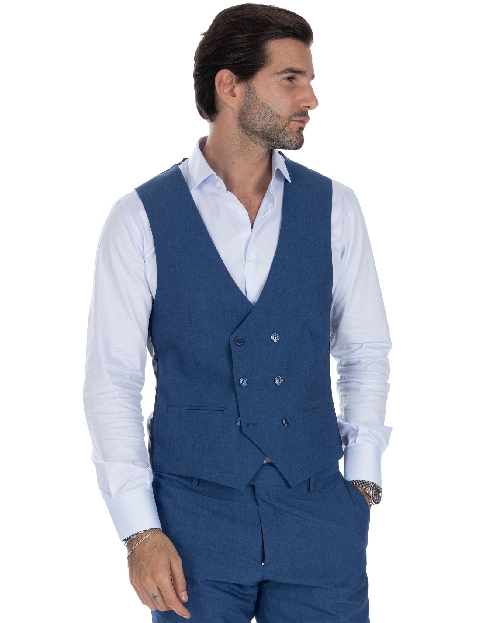 Utrecht - gilet doppiopetto jeans