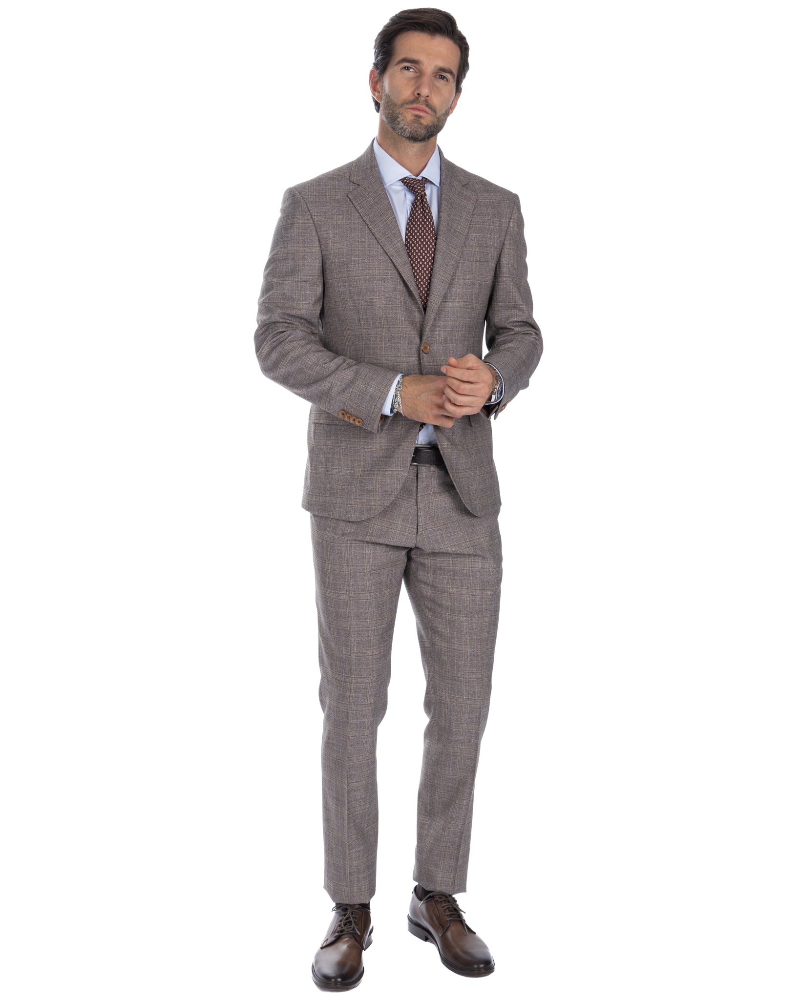 Hanoi - beige square single-breasted suit