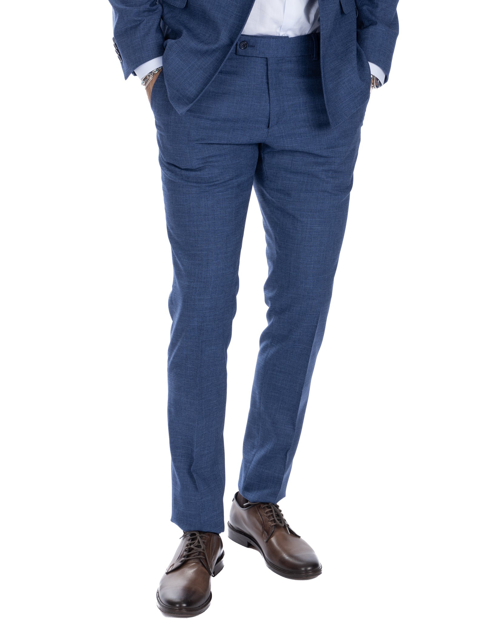 Perth - bluette grisaille double-breasted suit