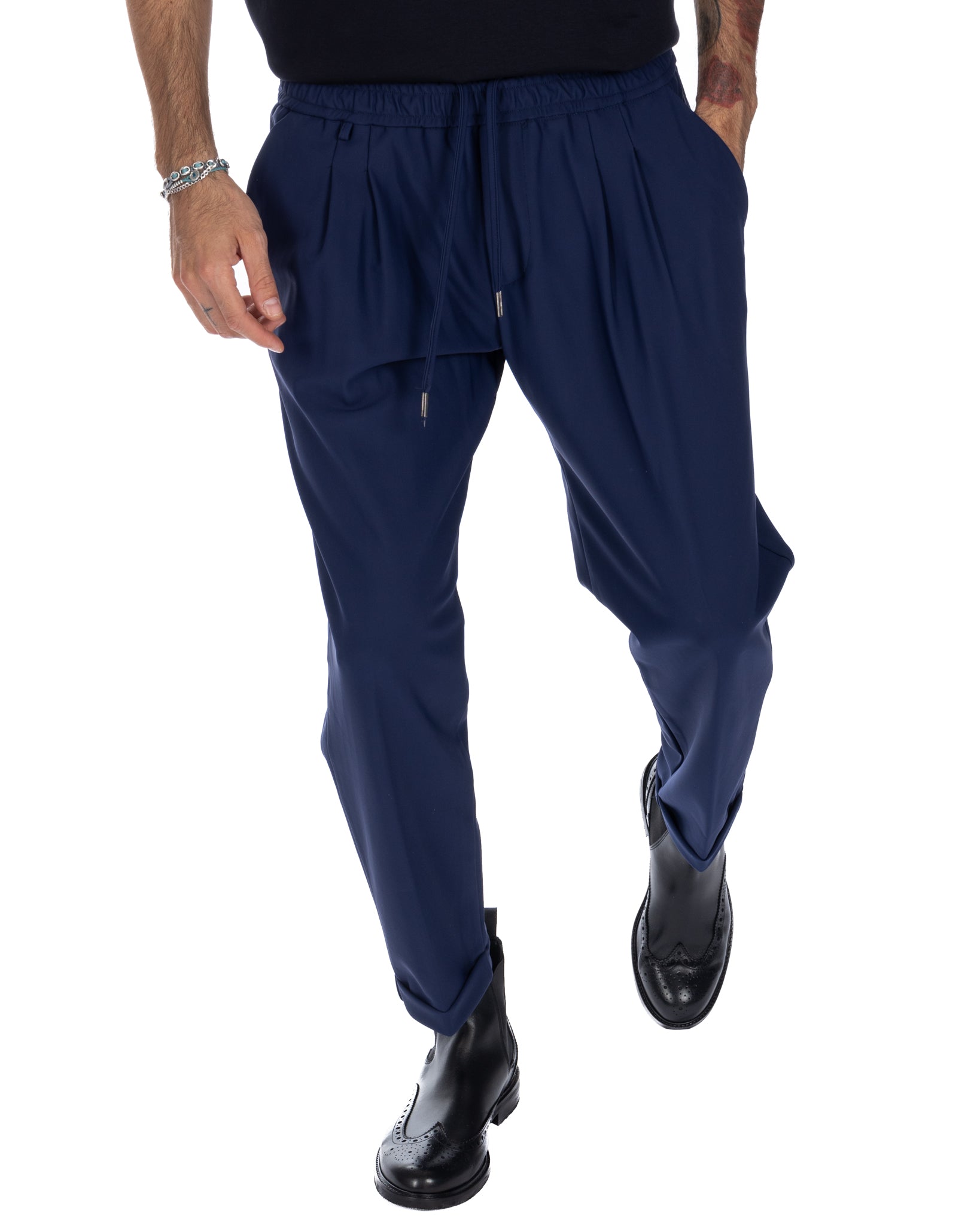 Steve - blue technical trousers