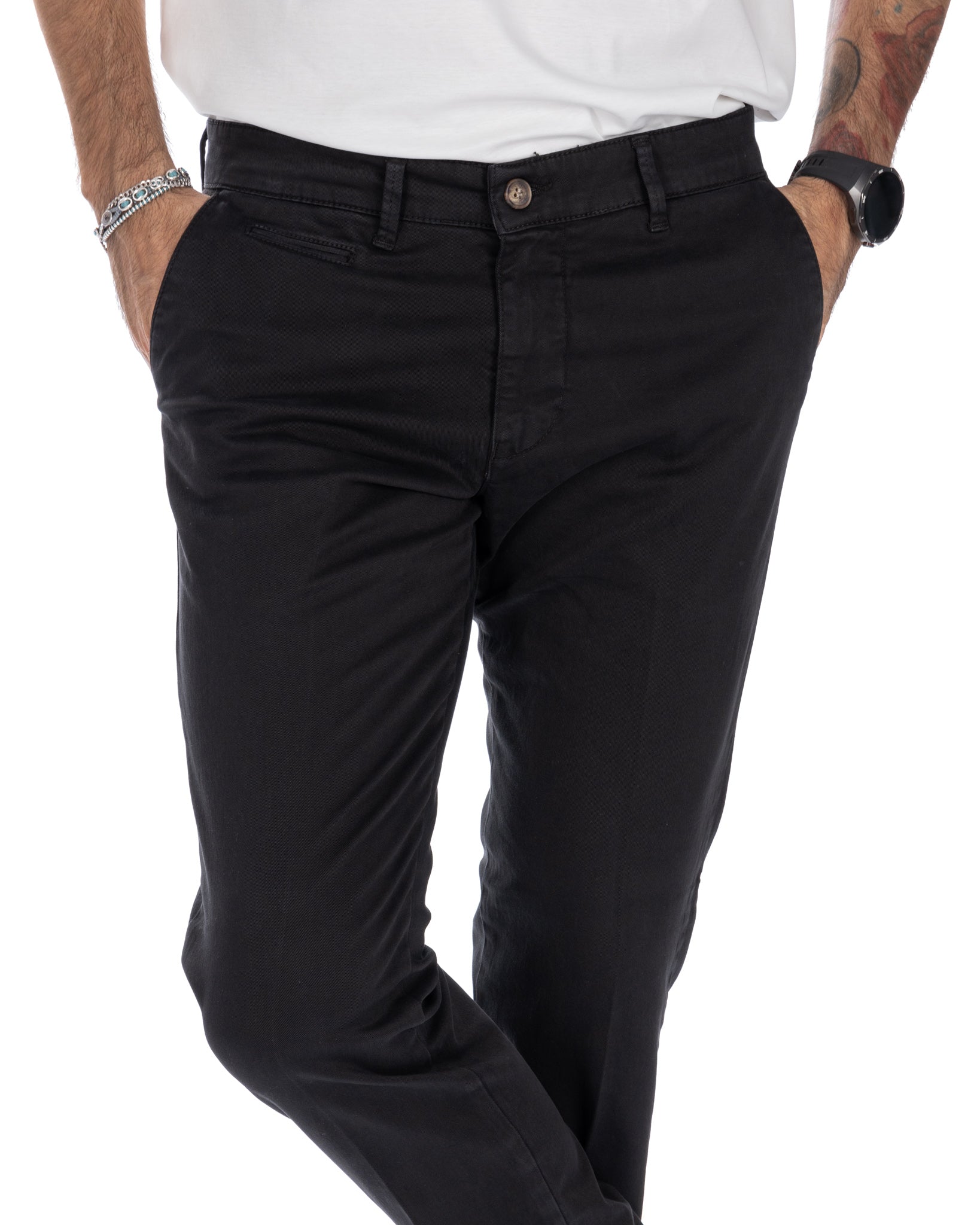 Paul - Black basic trousers