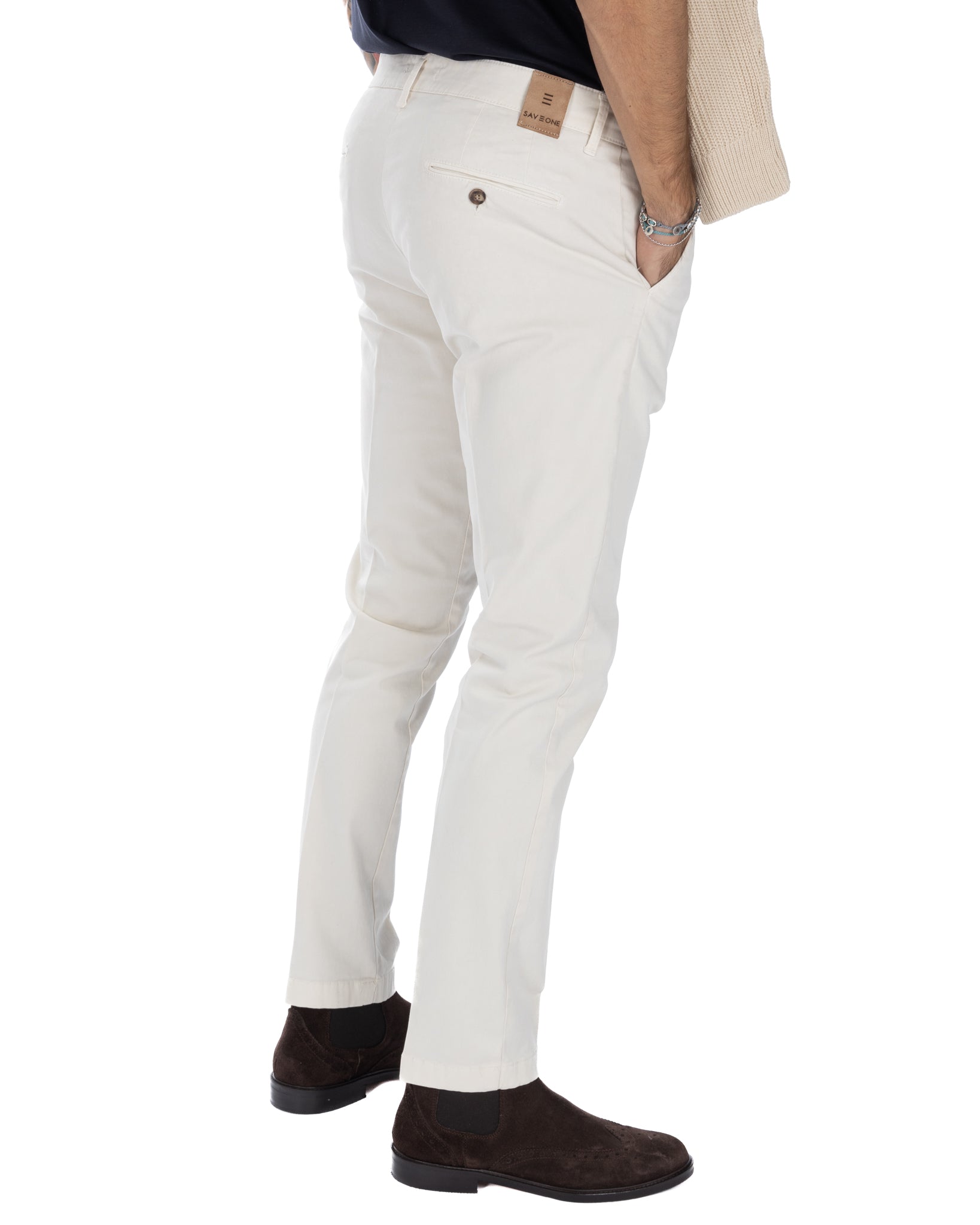 Paul - Pantalone basic panna