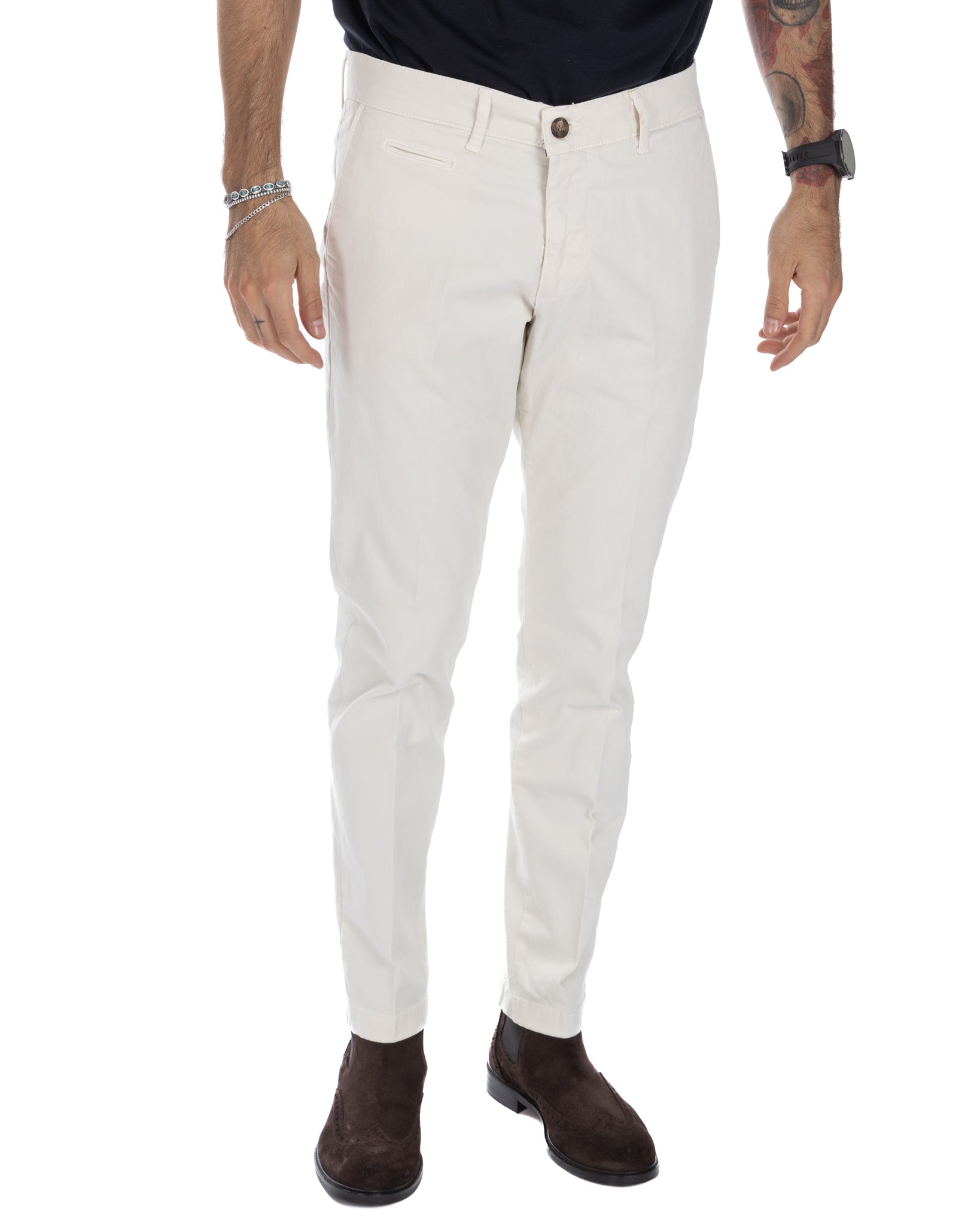 Paul - Pantalone basic panna