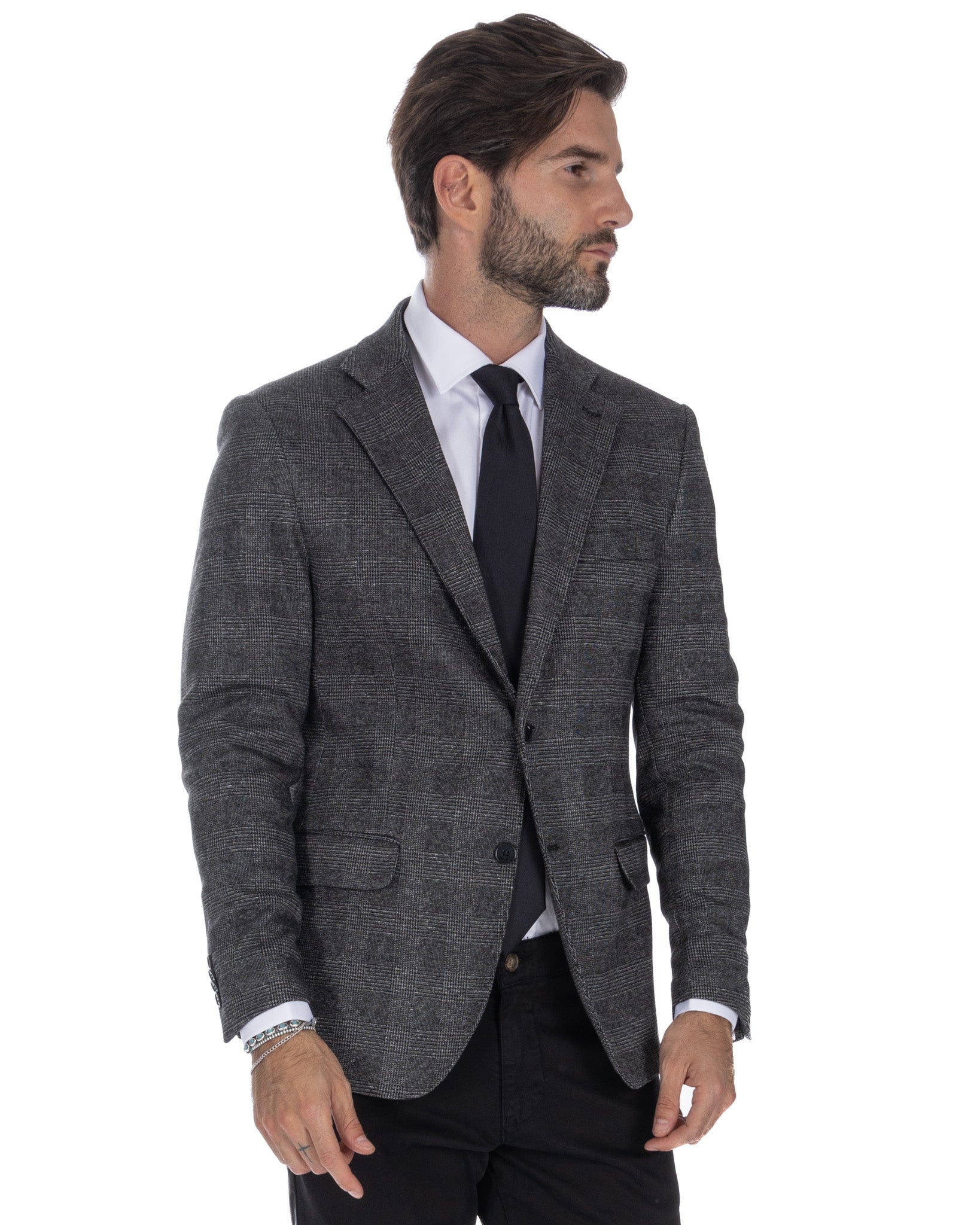 Orson - anthracite square single-breasted jacket