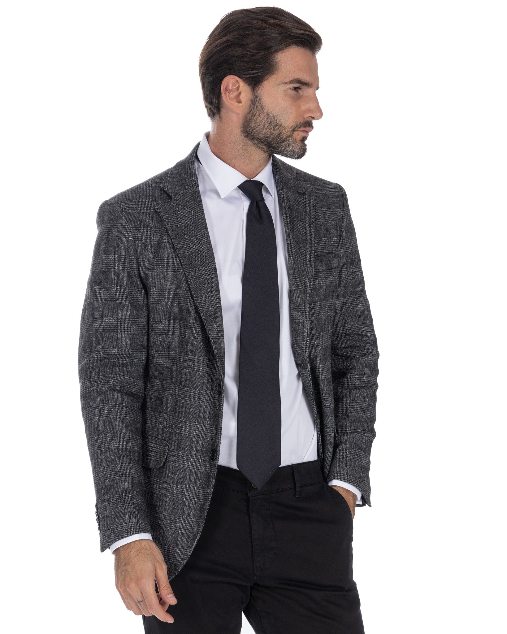 Orson - anthracite square single-breasted jacket