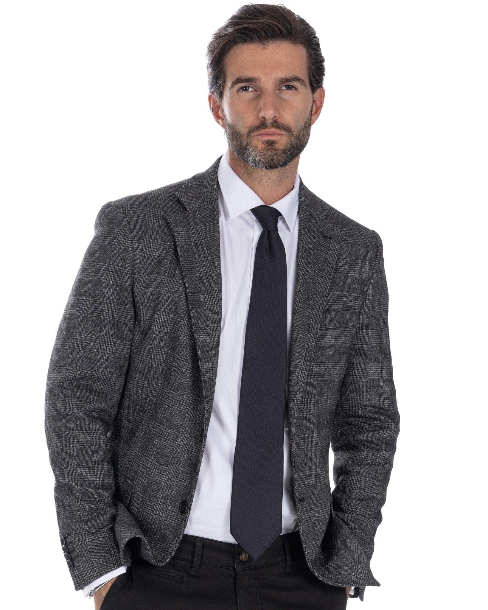 Orson - anthracite square single-breasted jacket