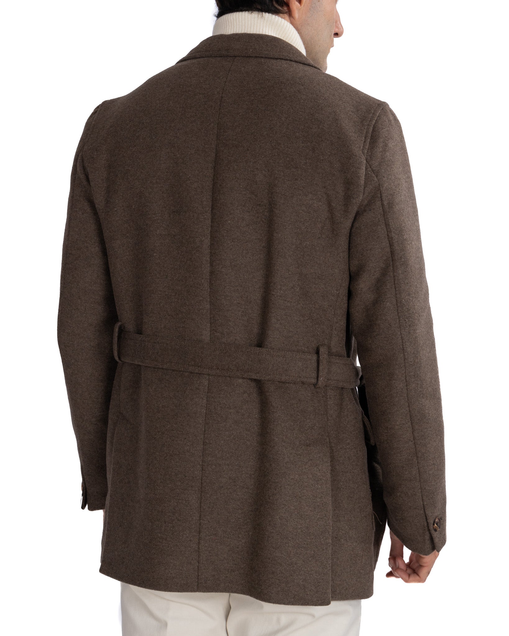 Ponente - dark brown wool safari jacket