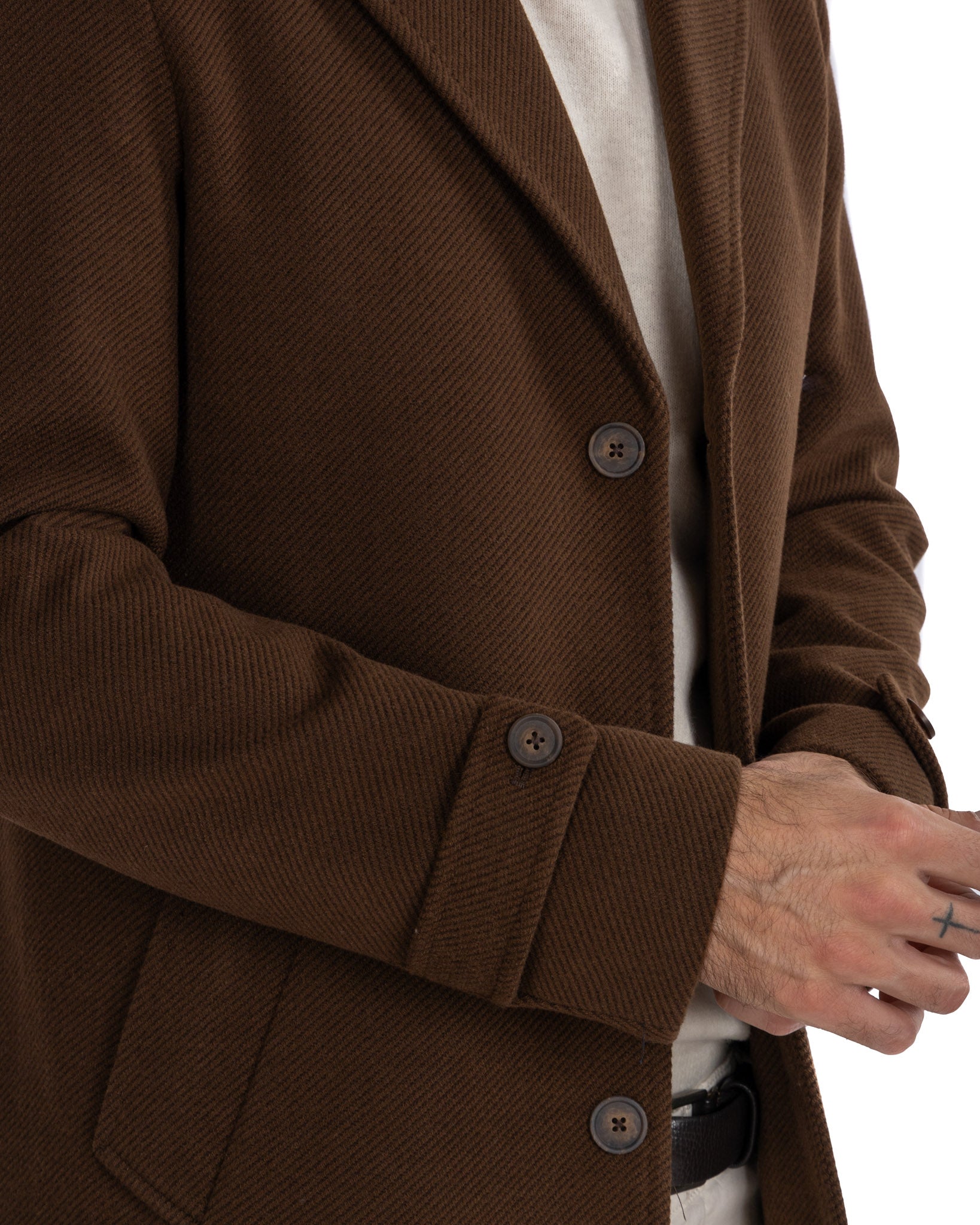 Louis - dark brown single-breasted coat