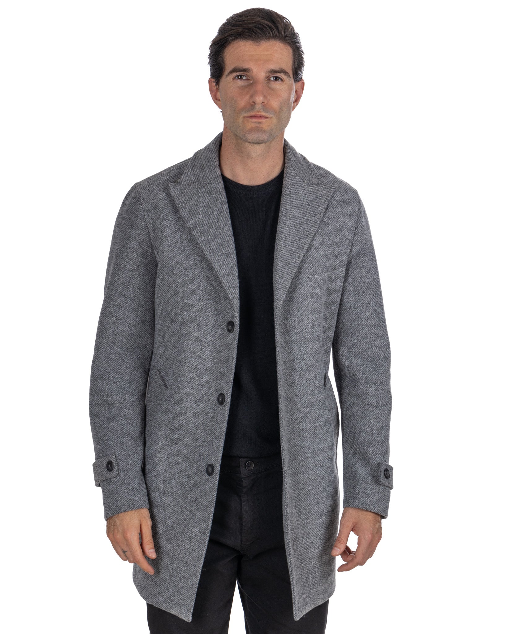 Louis - cappotto monopetto grigio