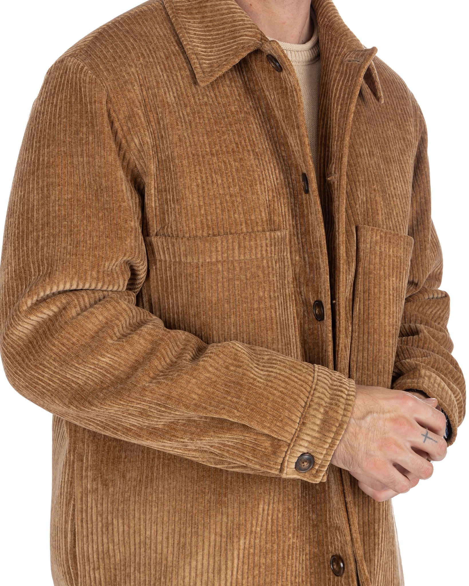 Jeremie - Camel Velvet Quilted Jacket