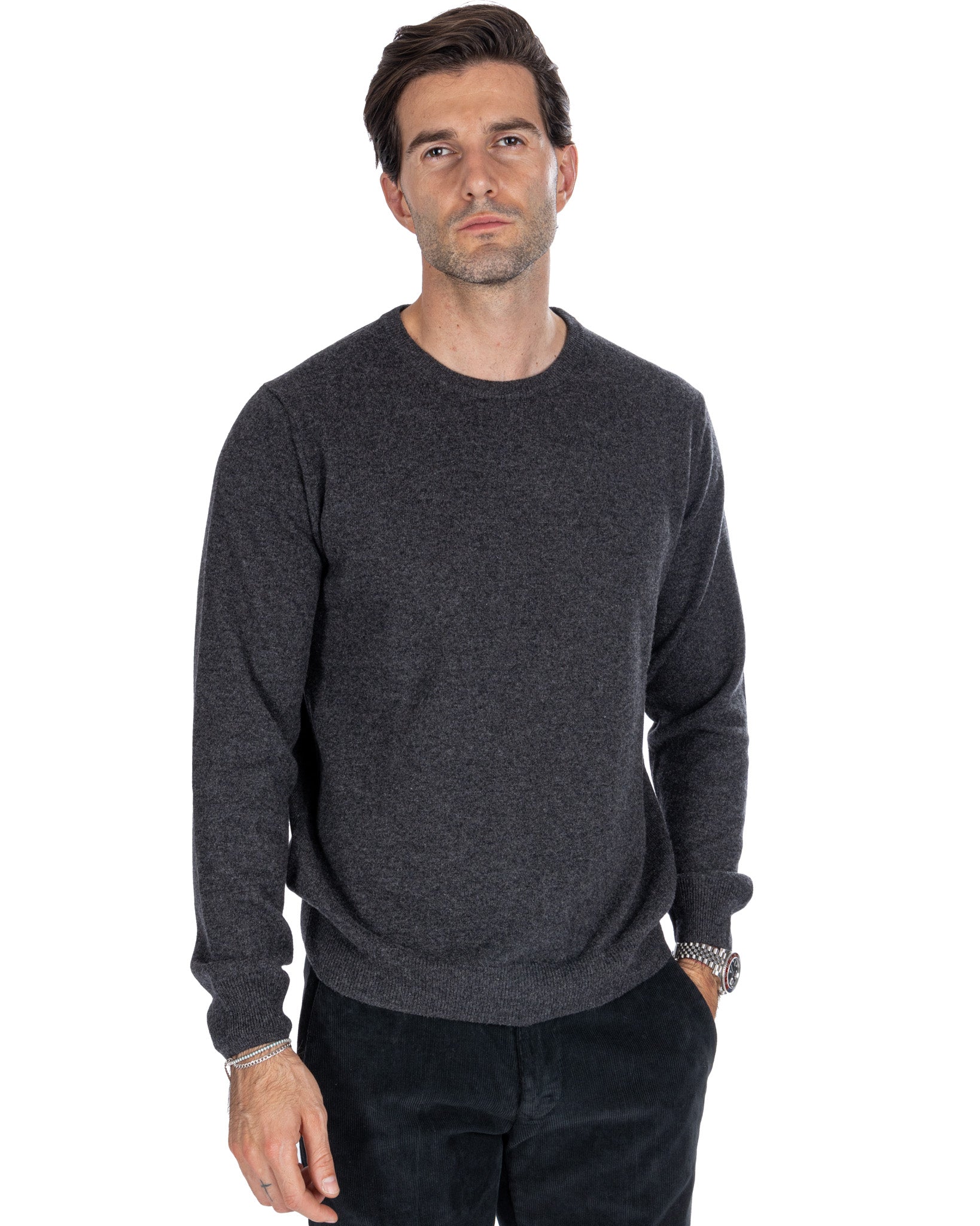 Atrani - anthracite pure cashmere sweater