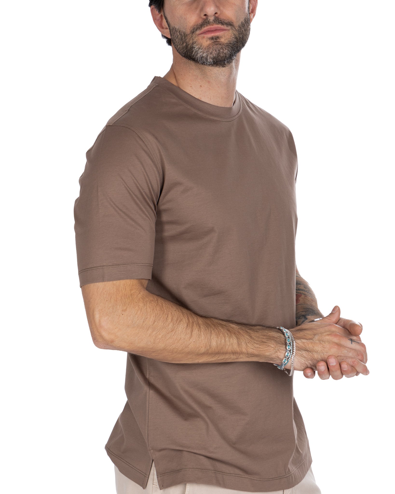 Stirling - t-shirt fango in filo di scozia