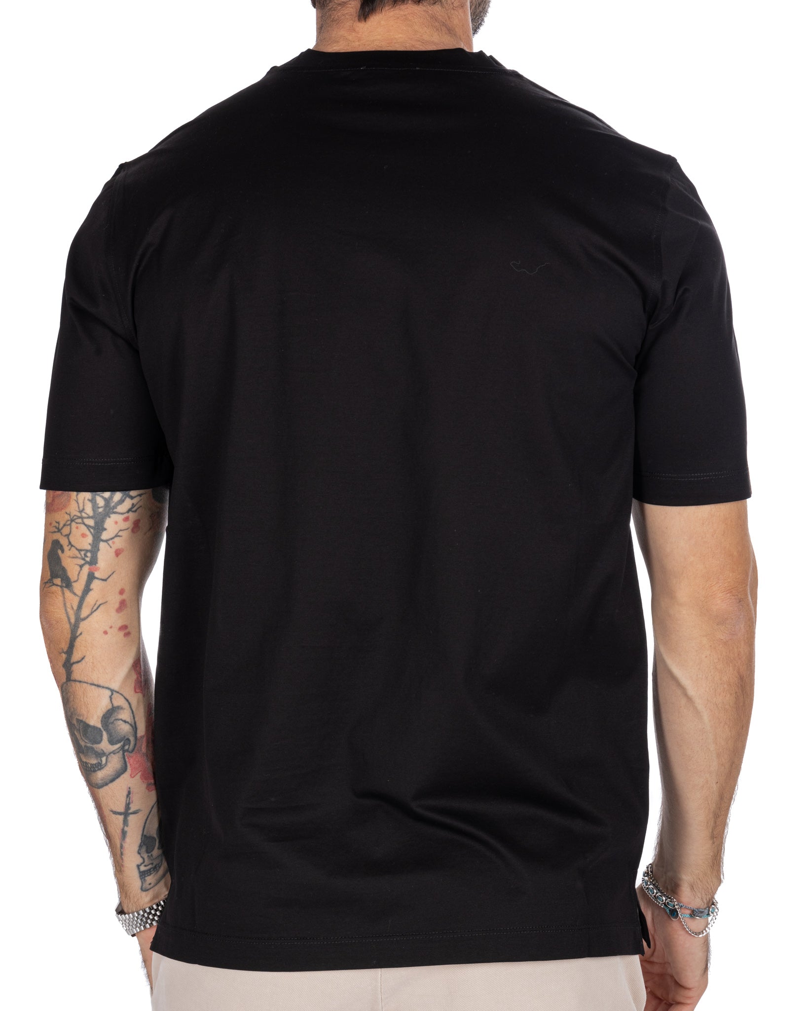 Stirling - black lisle t-shirt