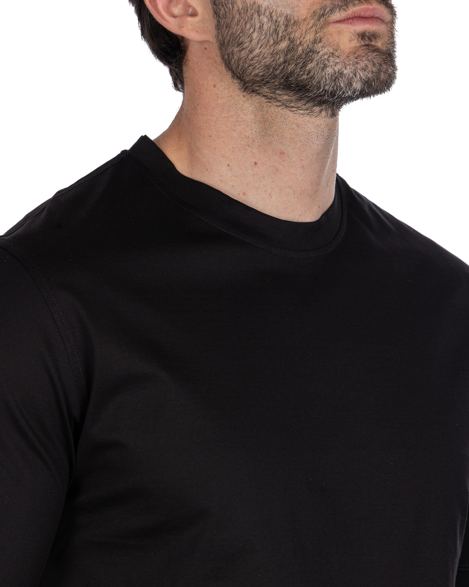 Stirling - black lisle t-shirt