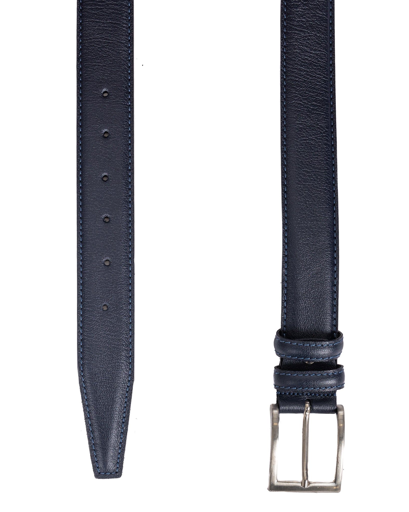 Barga - blue matte leather belt