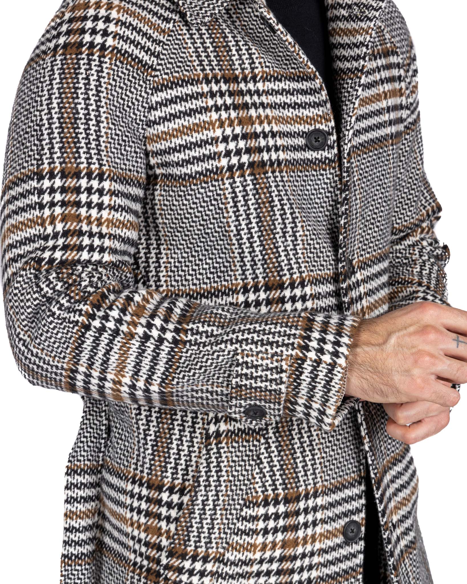 Mathieu - houndstooth dressing gown coat