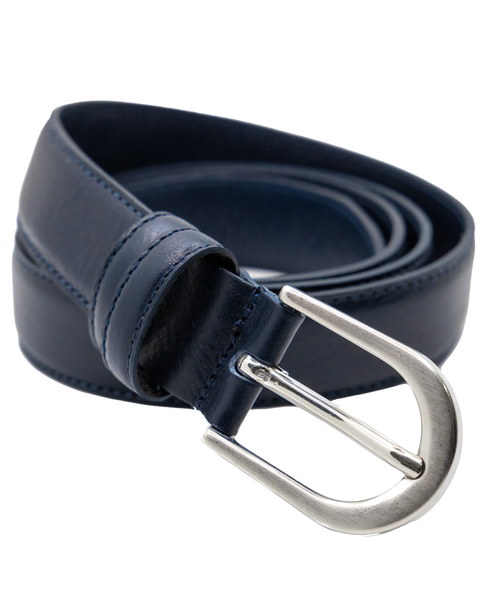 Empoli - ceinture en cuir martelé bleu