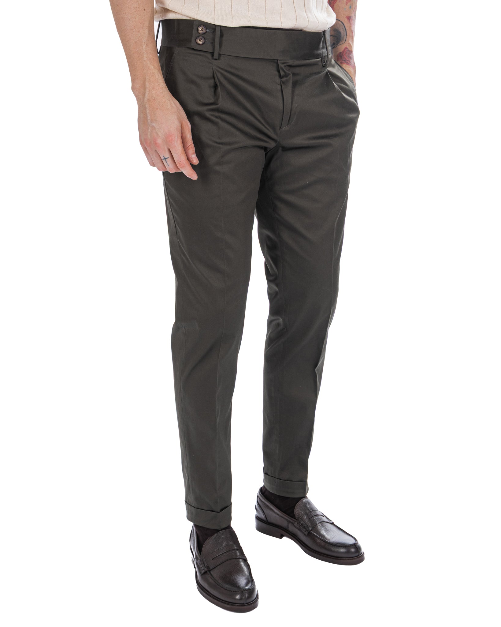 Marcel - pantalone in cotone militare