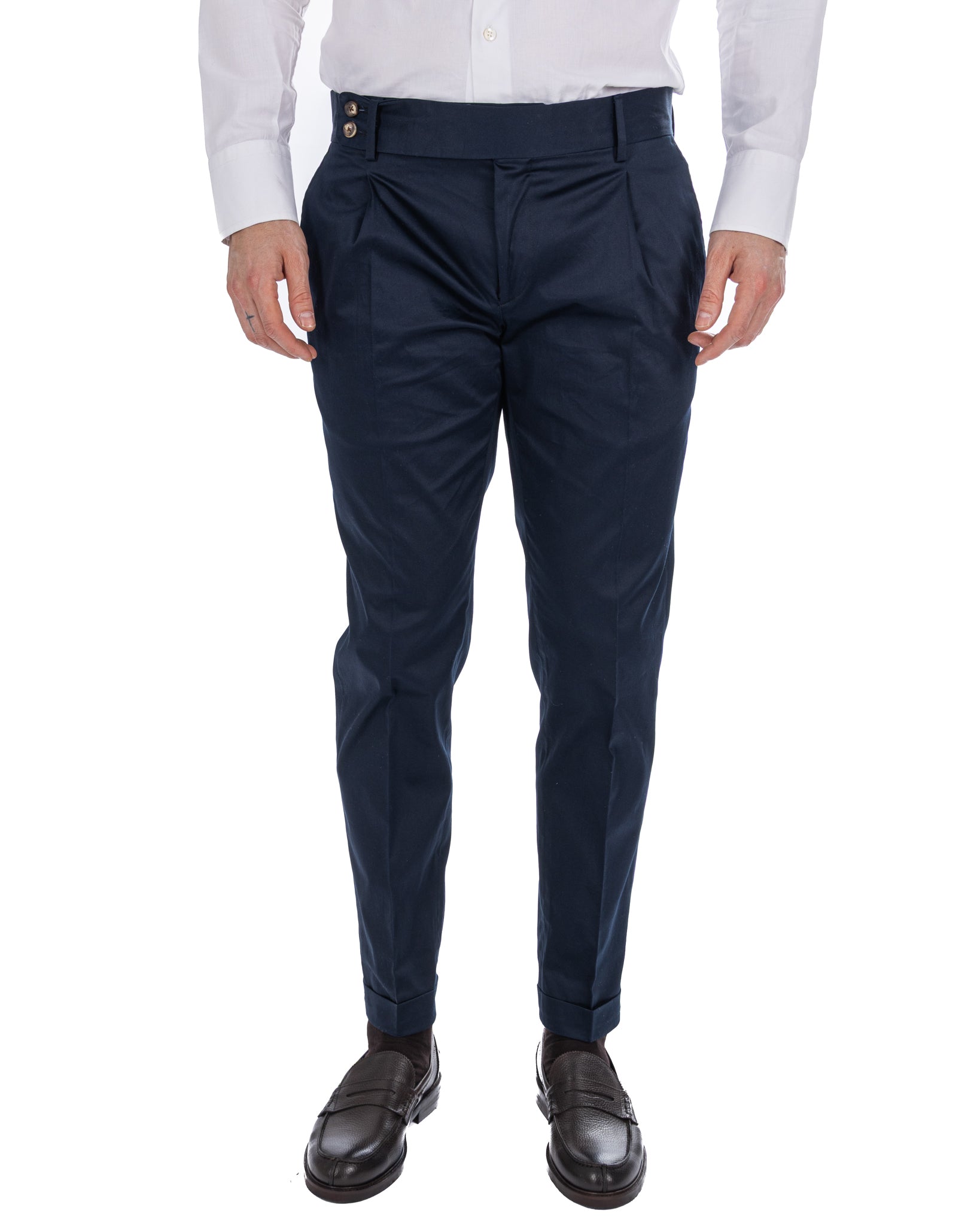 Marcel - pantalone in cotone blu