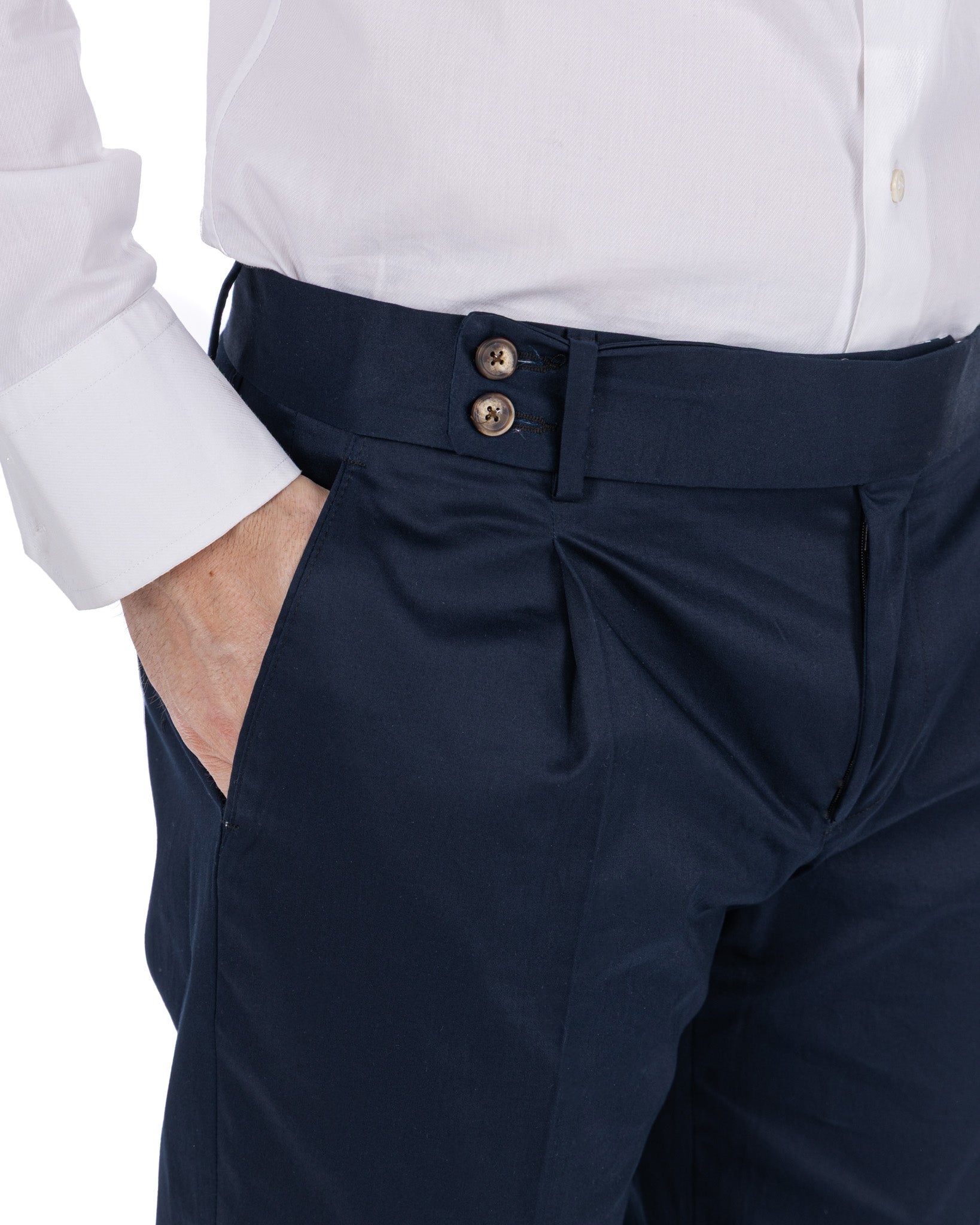 Marcel - pantalone in cotone blu