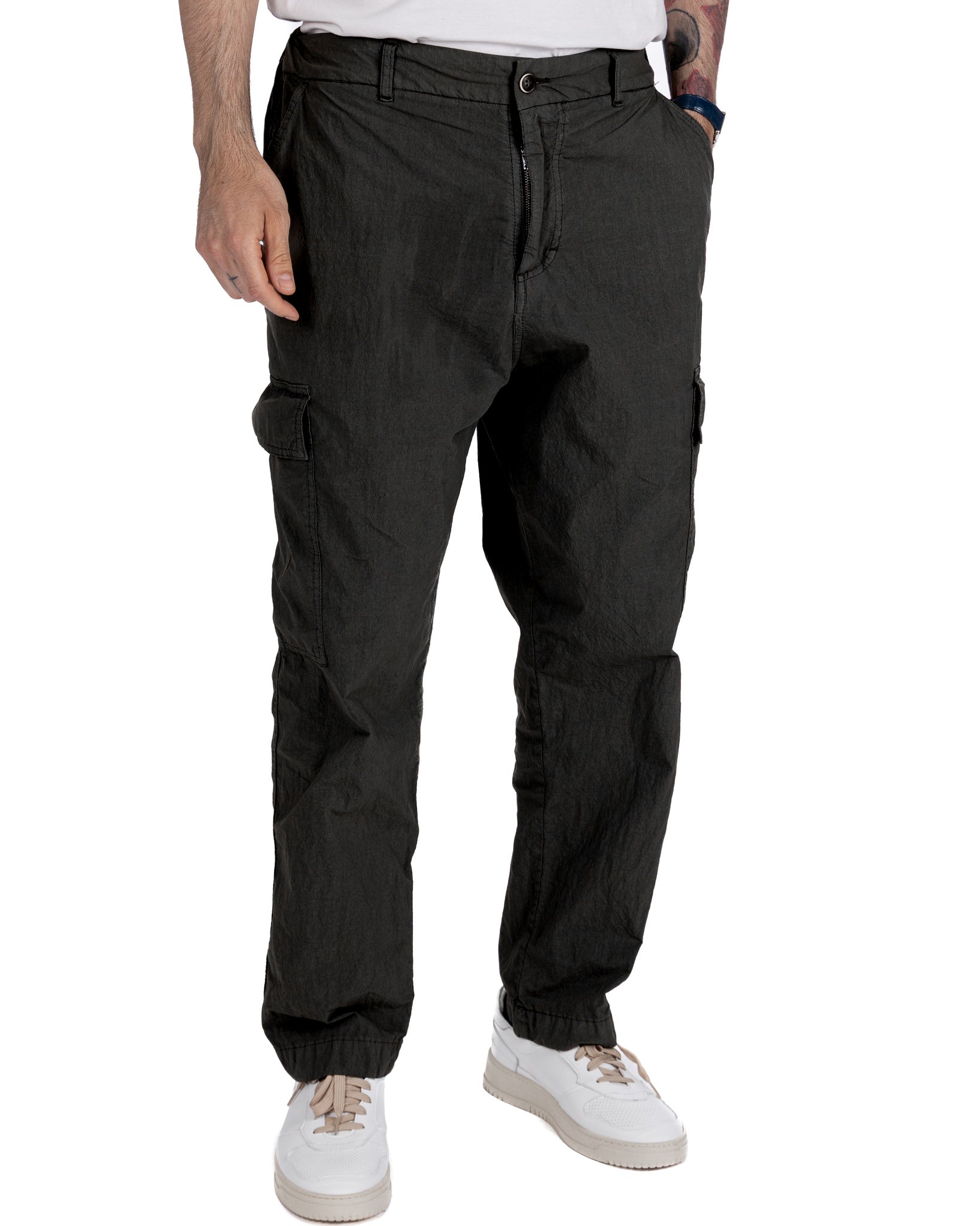 Robert - Black Armored Cargo Pants