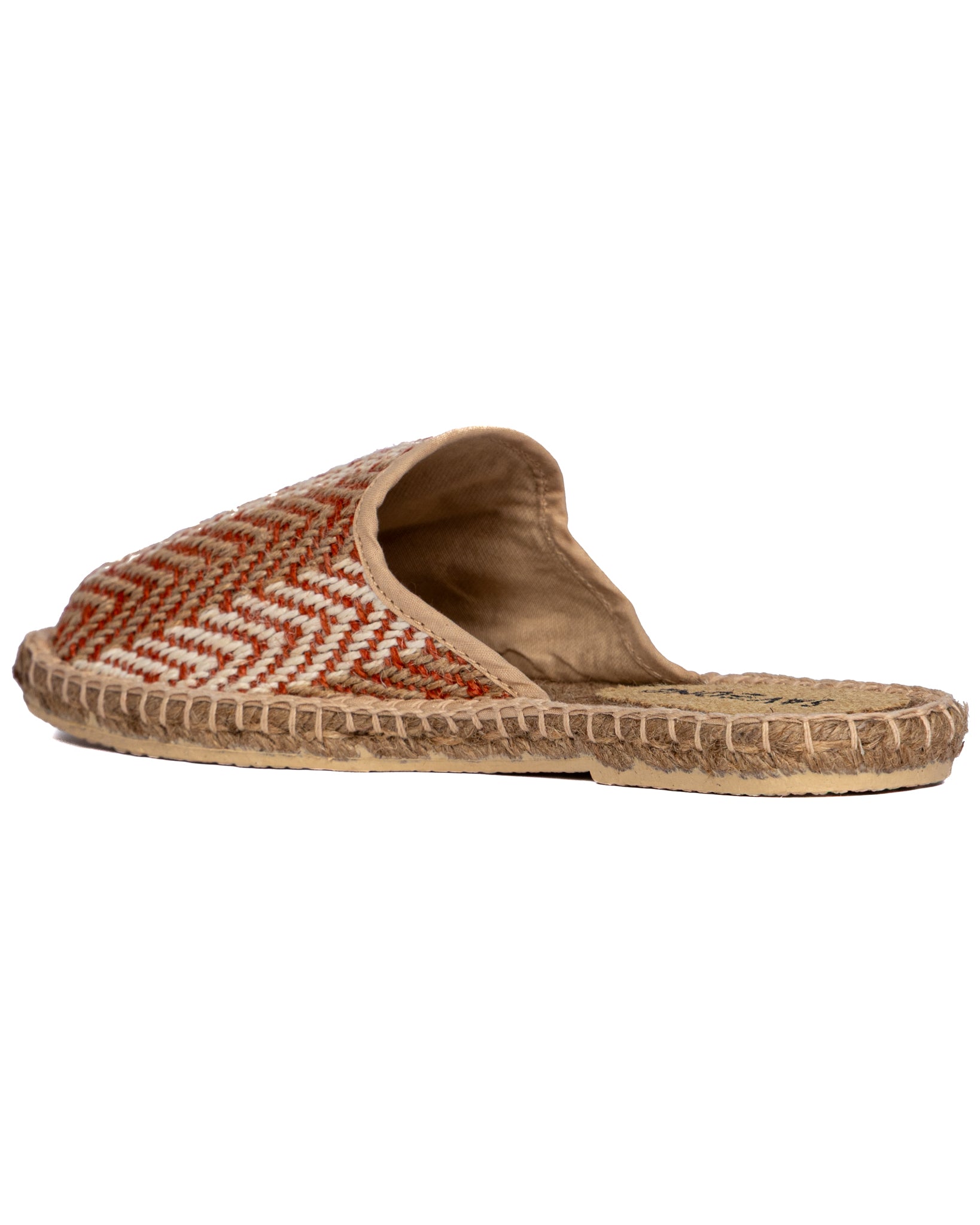 Lerici - mules espadrilles à chevrons brique