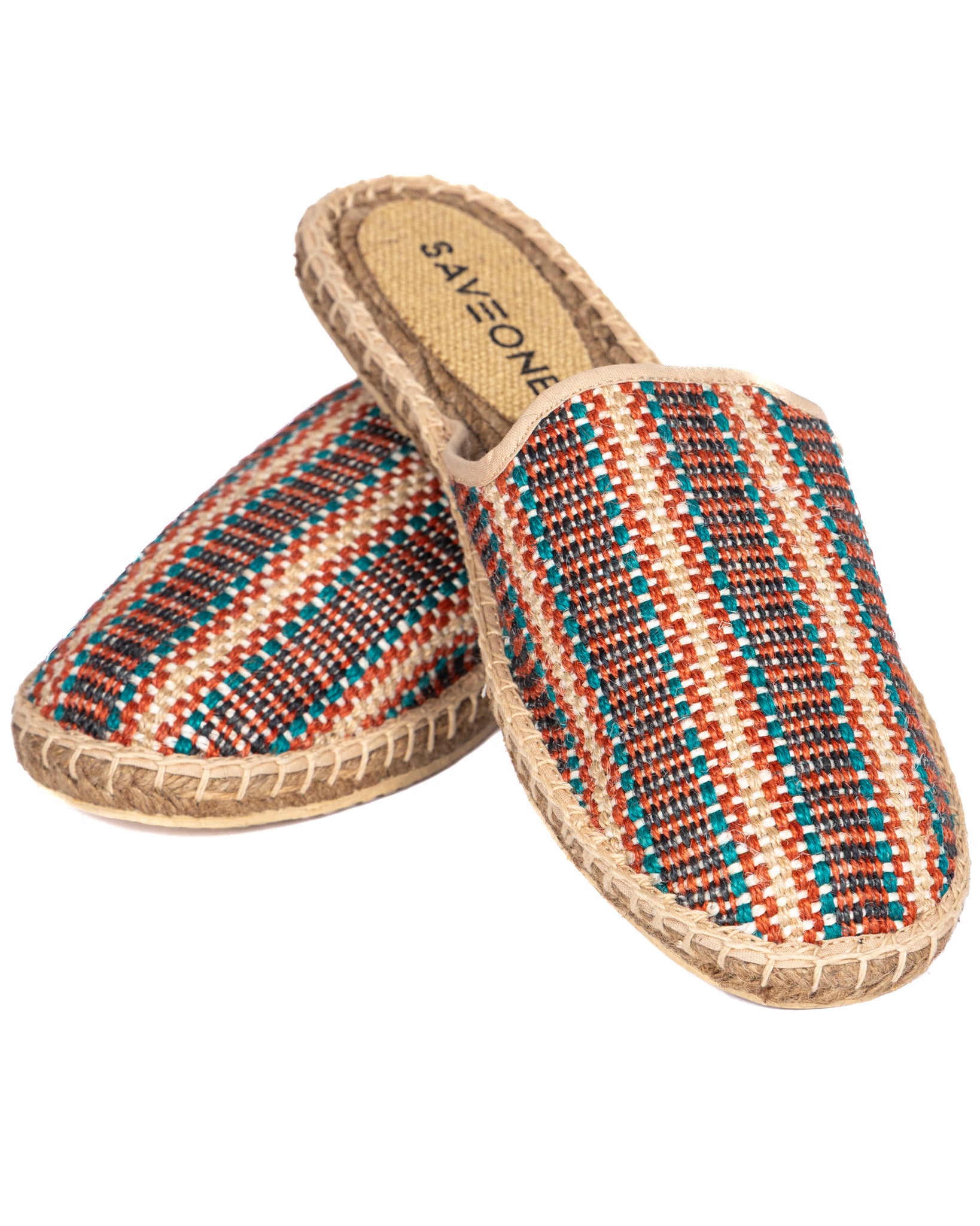 Taormina - mules espadrillas a righe multicolore