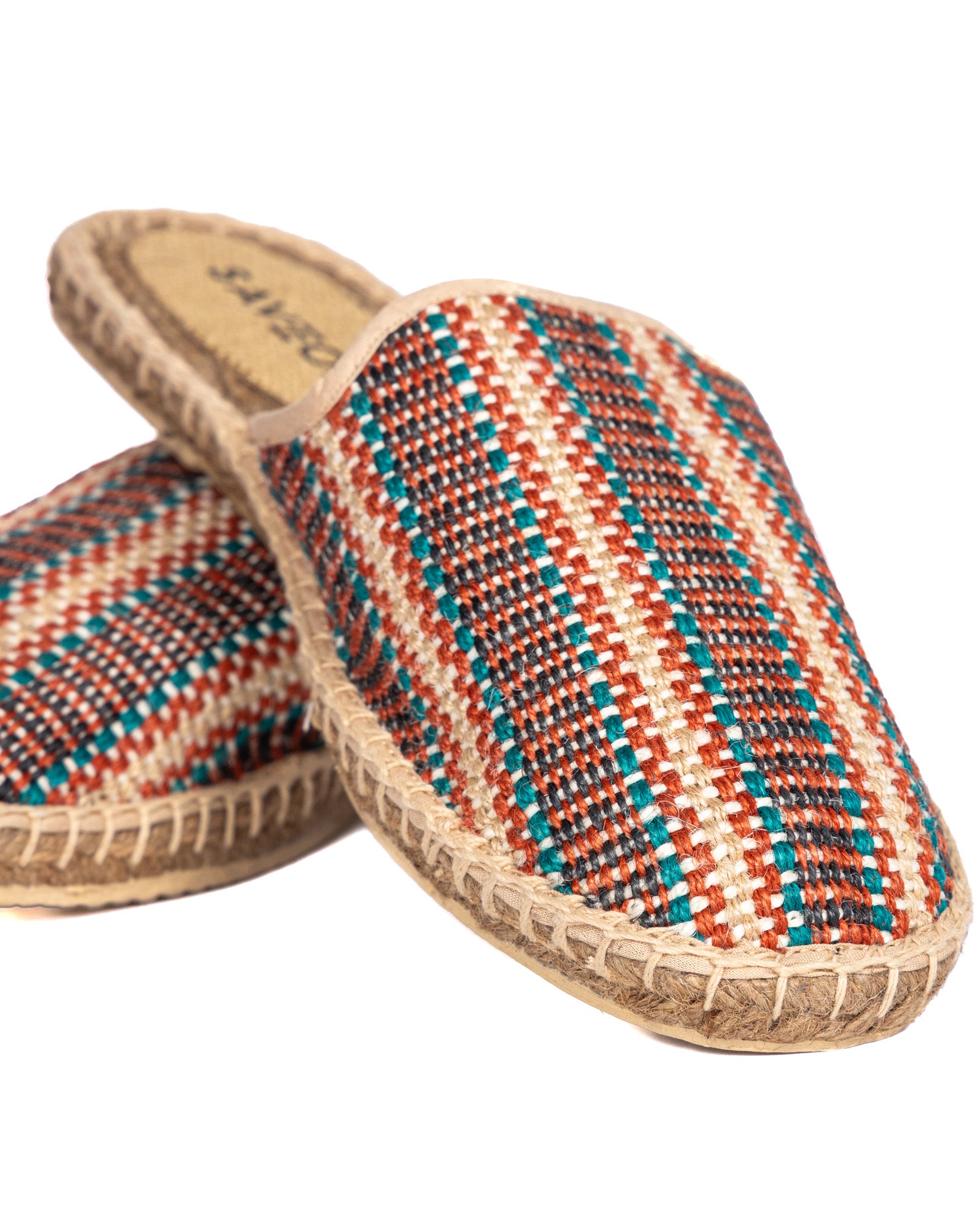 Taormina - mules espadrillas a righe multicolore