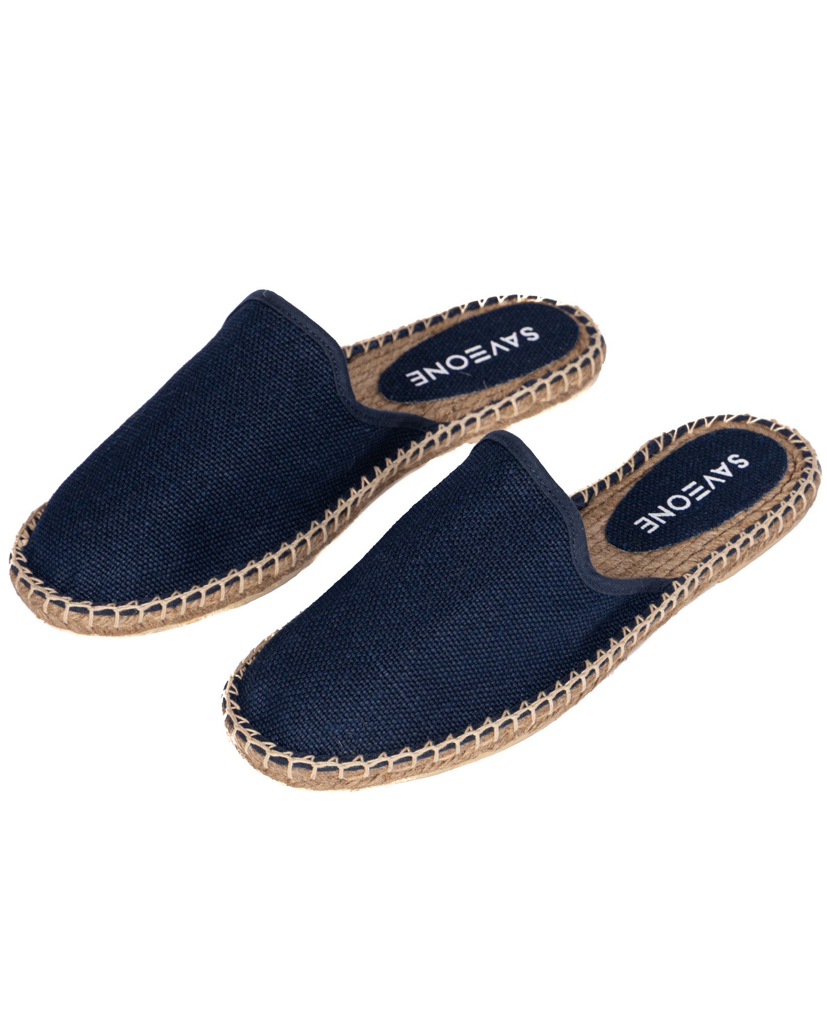 Portofino - dark blue espadrilles mules