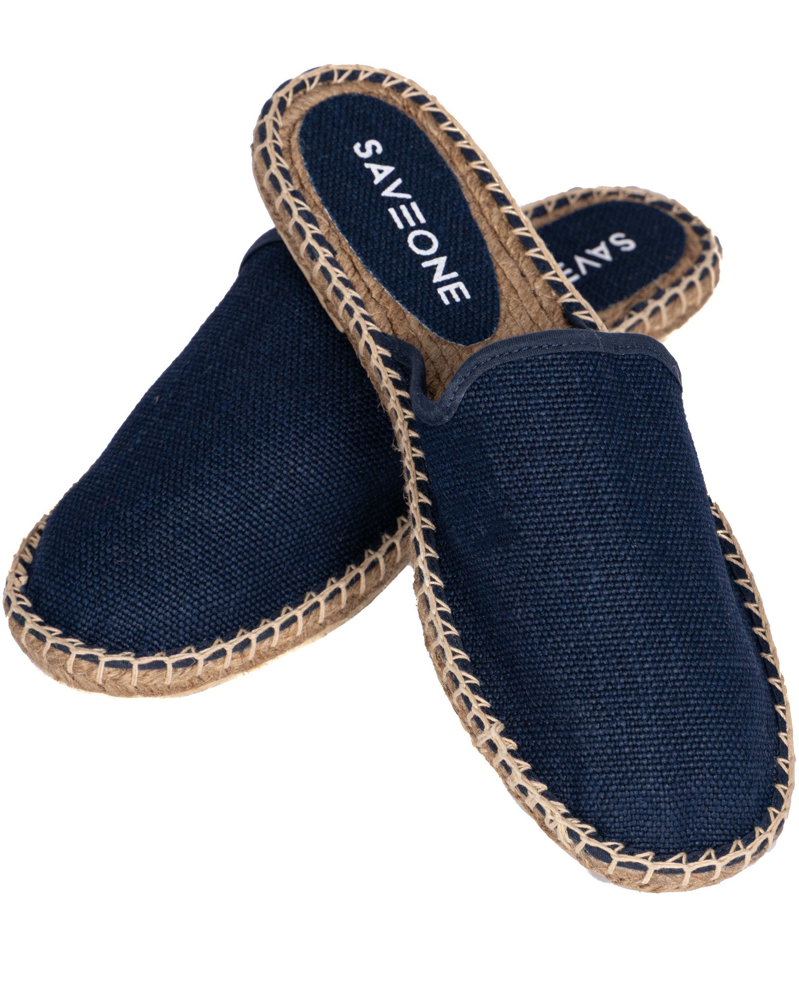 Portofino - dark blue espadrilles mules