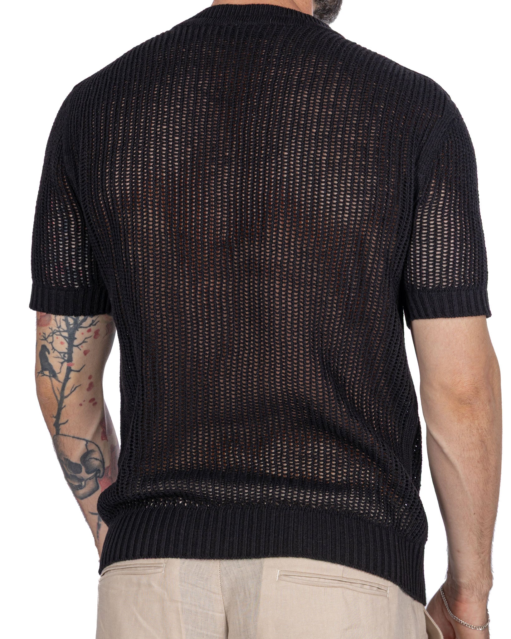 Grigor - black perforated oversized t-shirt