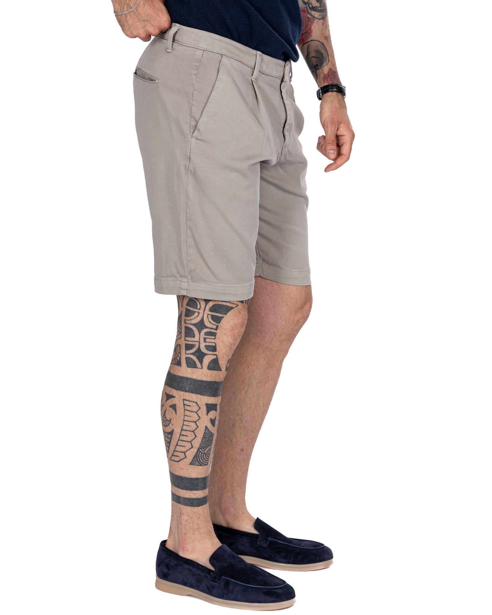 Easton - bermuda spago vita alta con pinces
