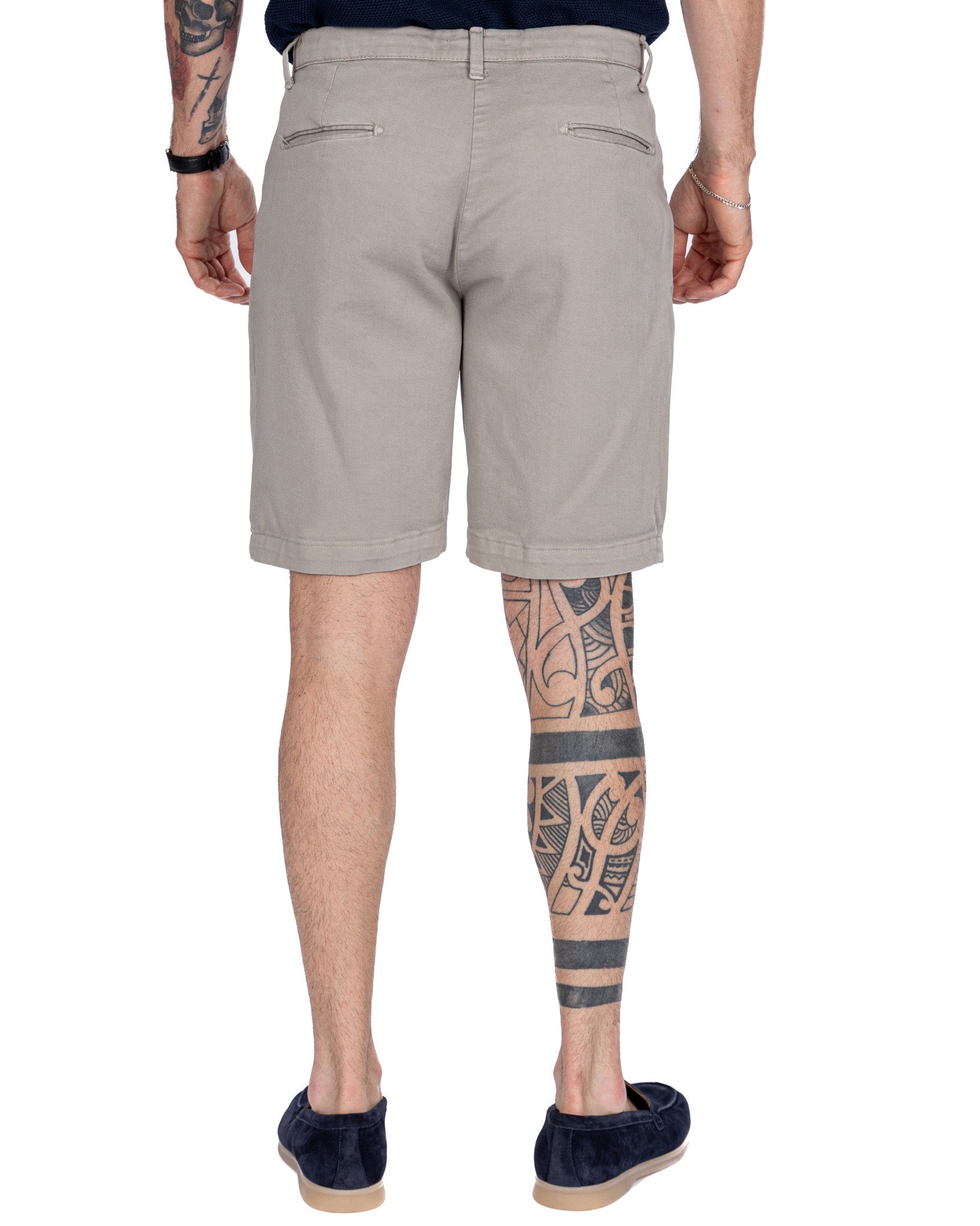Easton - bermuda taille haute en ficelle avec plis