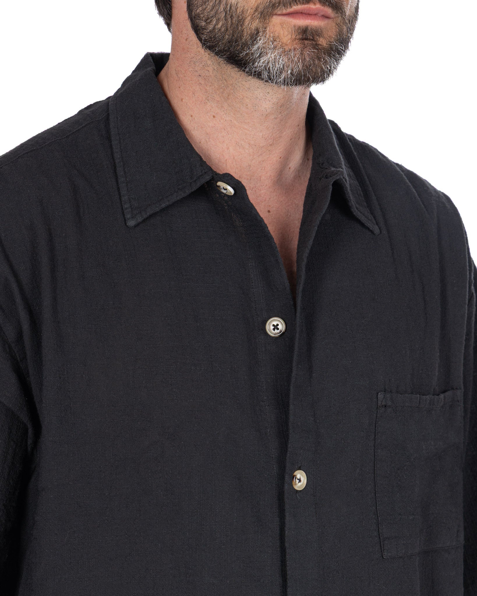 Madeira - camicia armaturata oversize nera