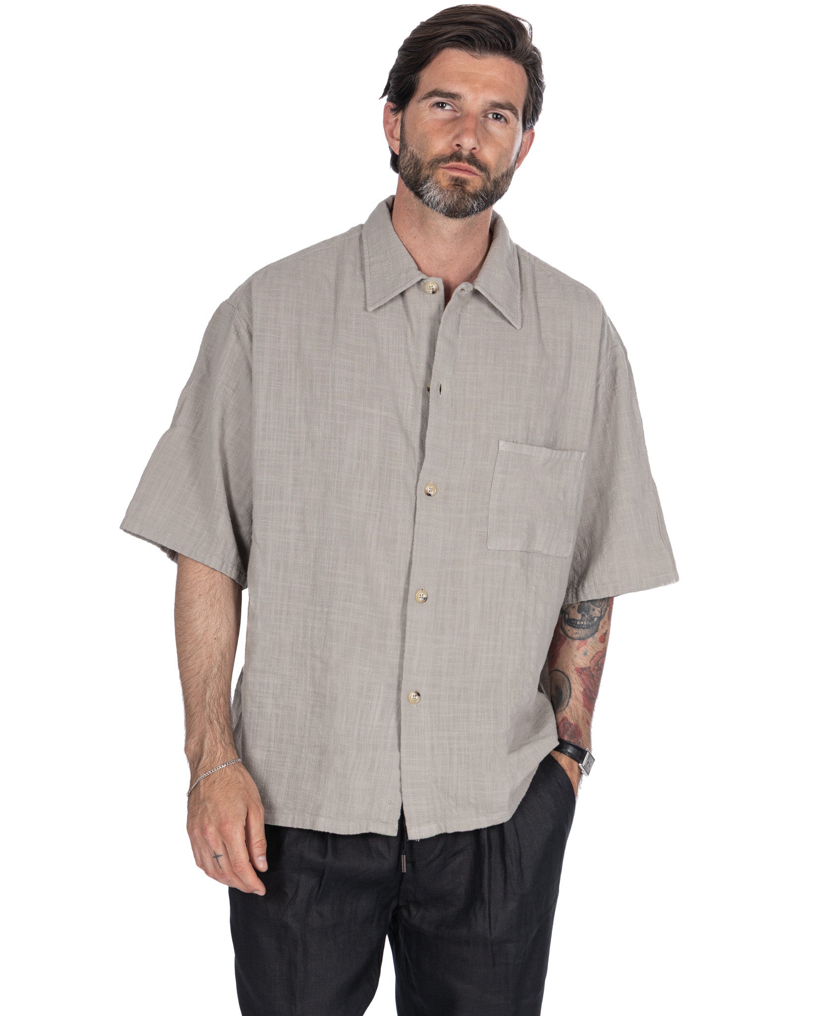 Madeira - camicia armaturata oversize spago