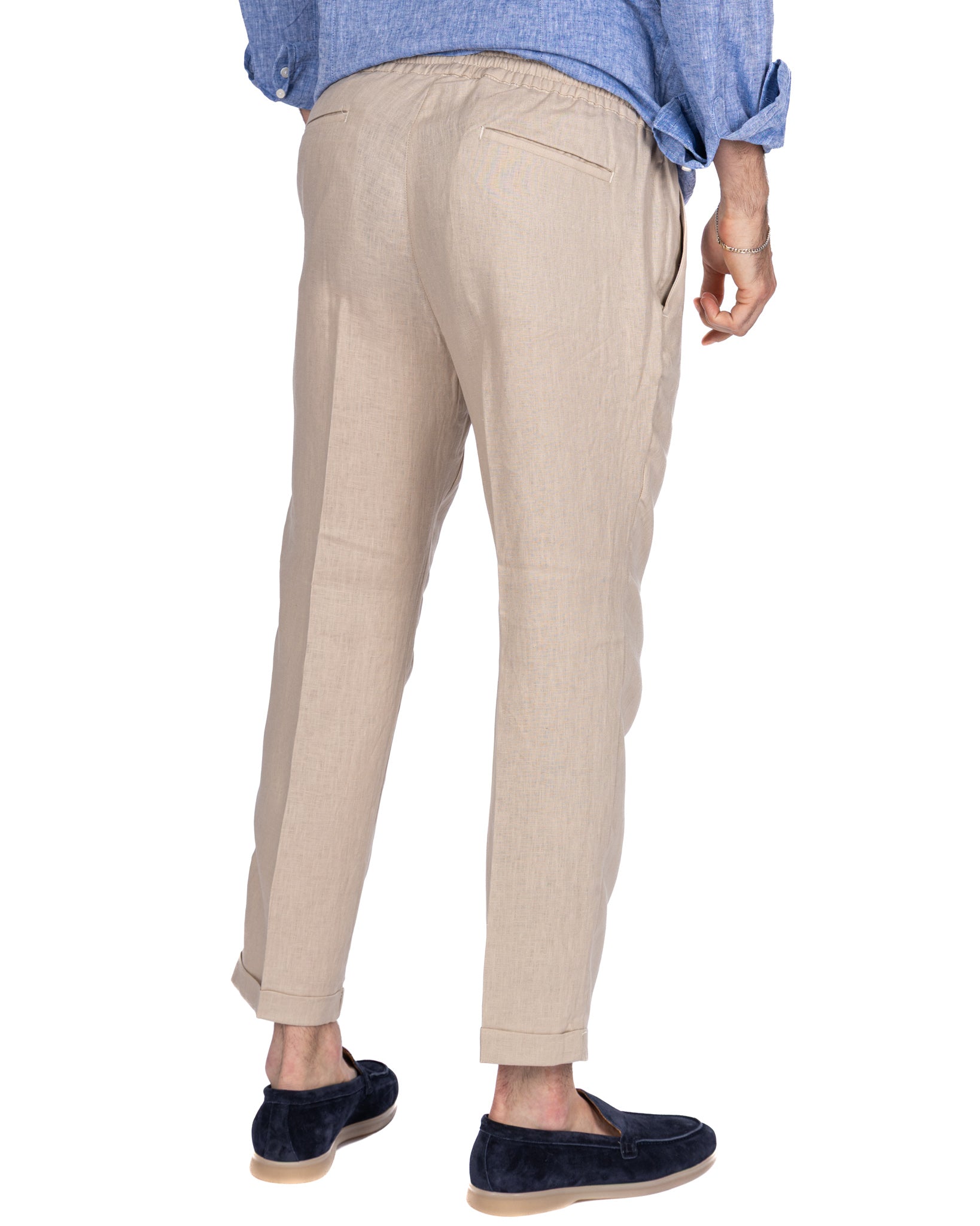 Cary - pure linen string trousers