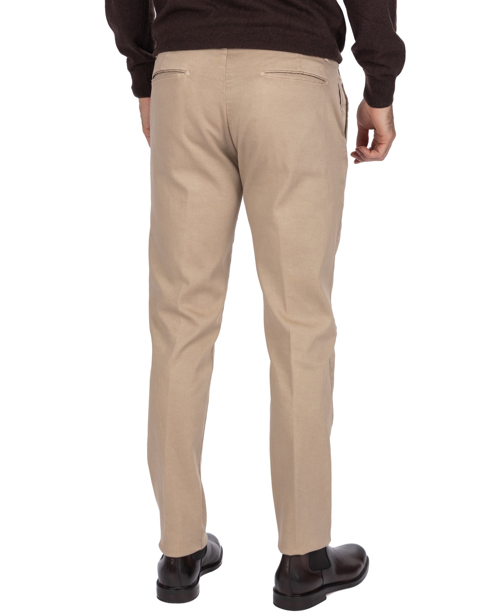 Jack trousers in beige textured cotton