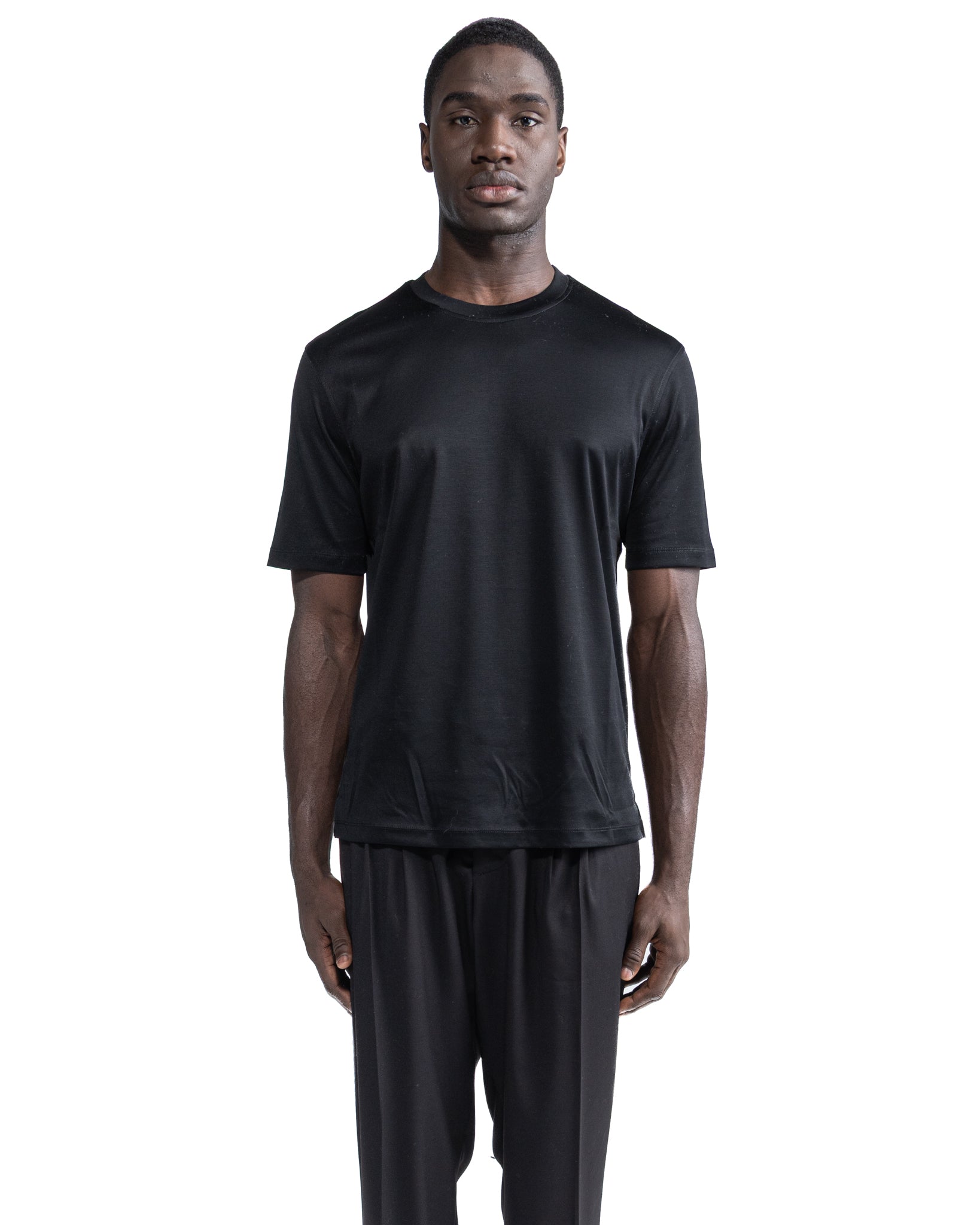 Hoorn T-shirt in black lisle thread