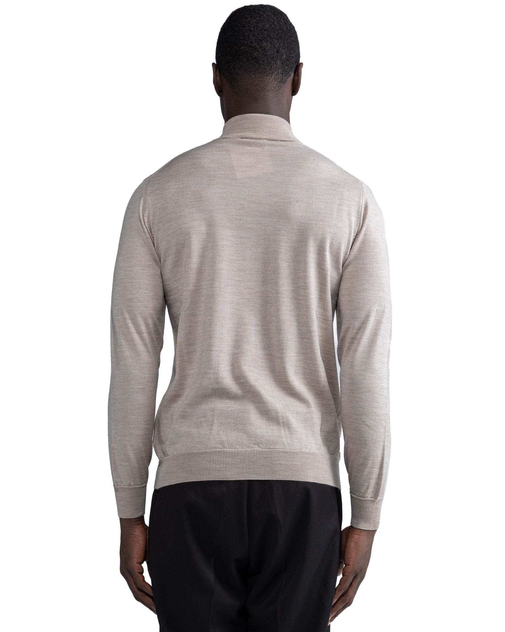 Lupetto Ancona in lana Tollegno sabbia