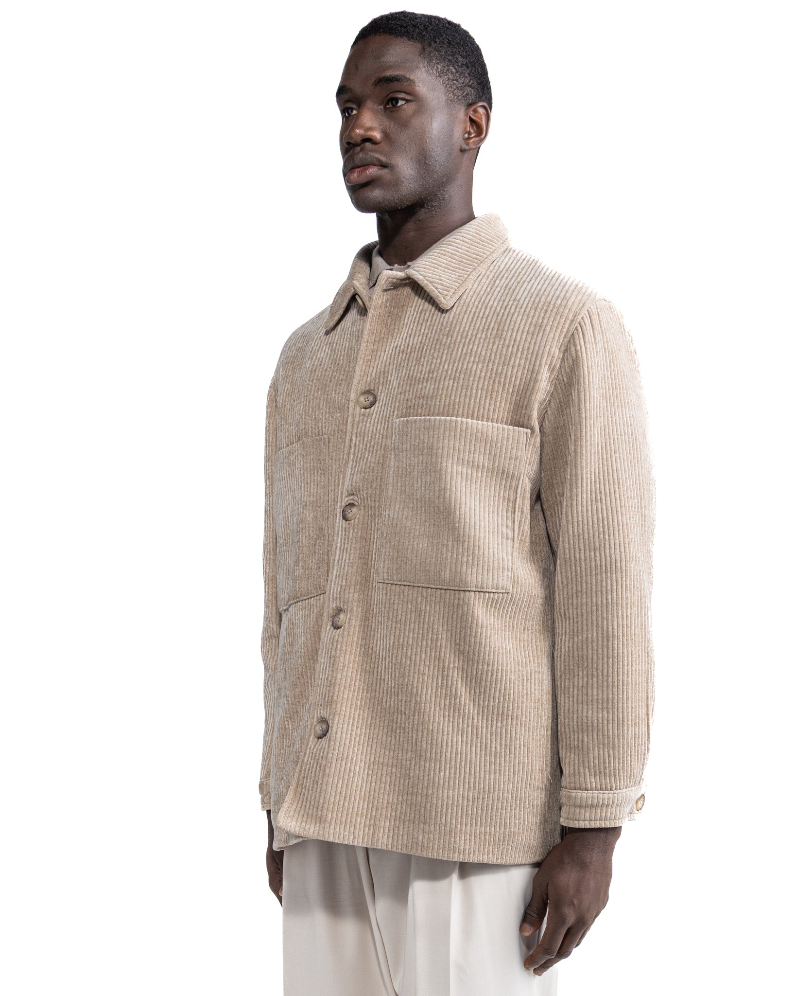 Giacca oversize Jeremie in velluto beige