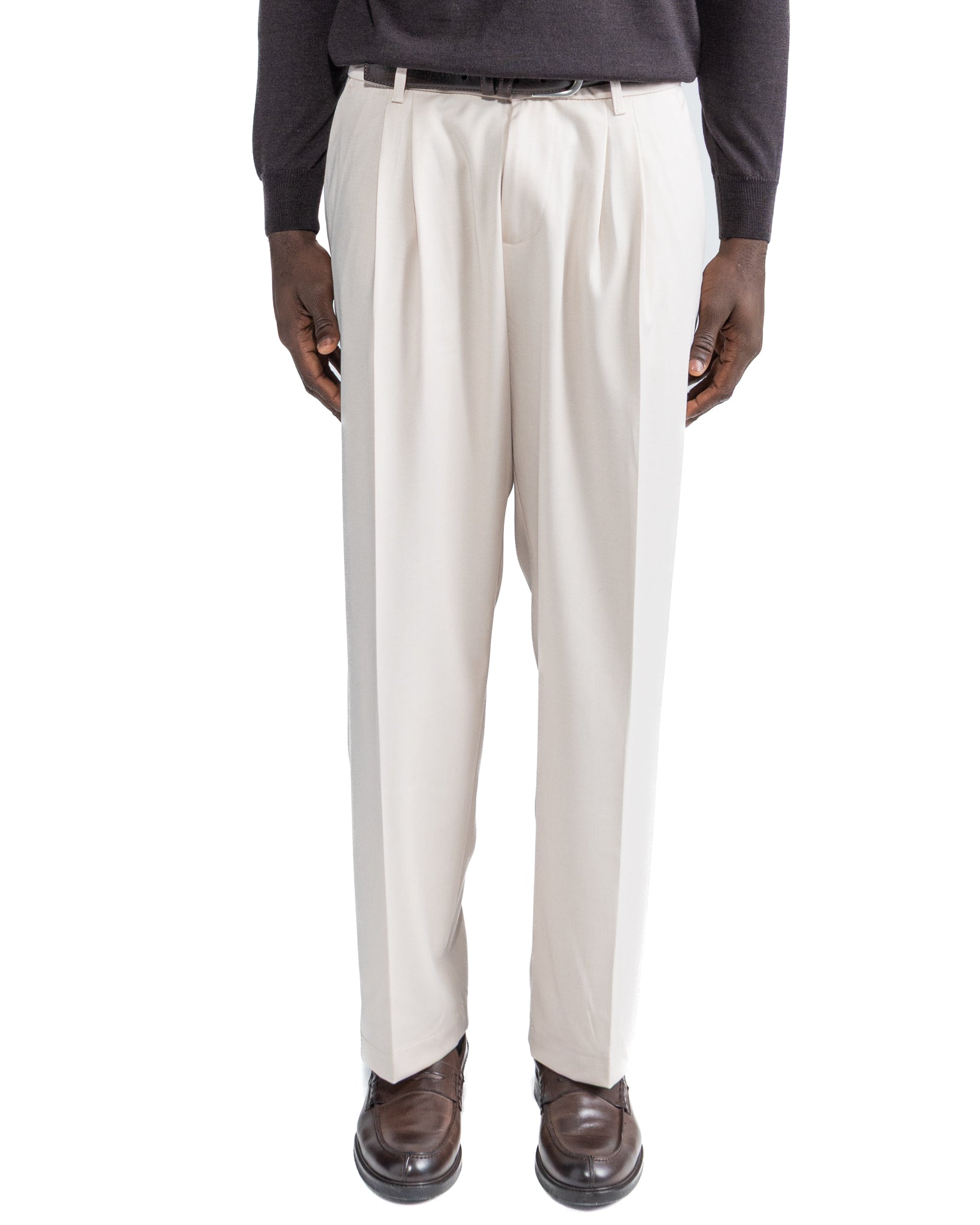 Pantalone largo Kevin panna