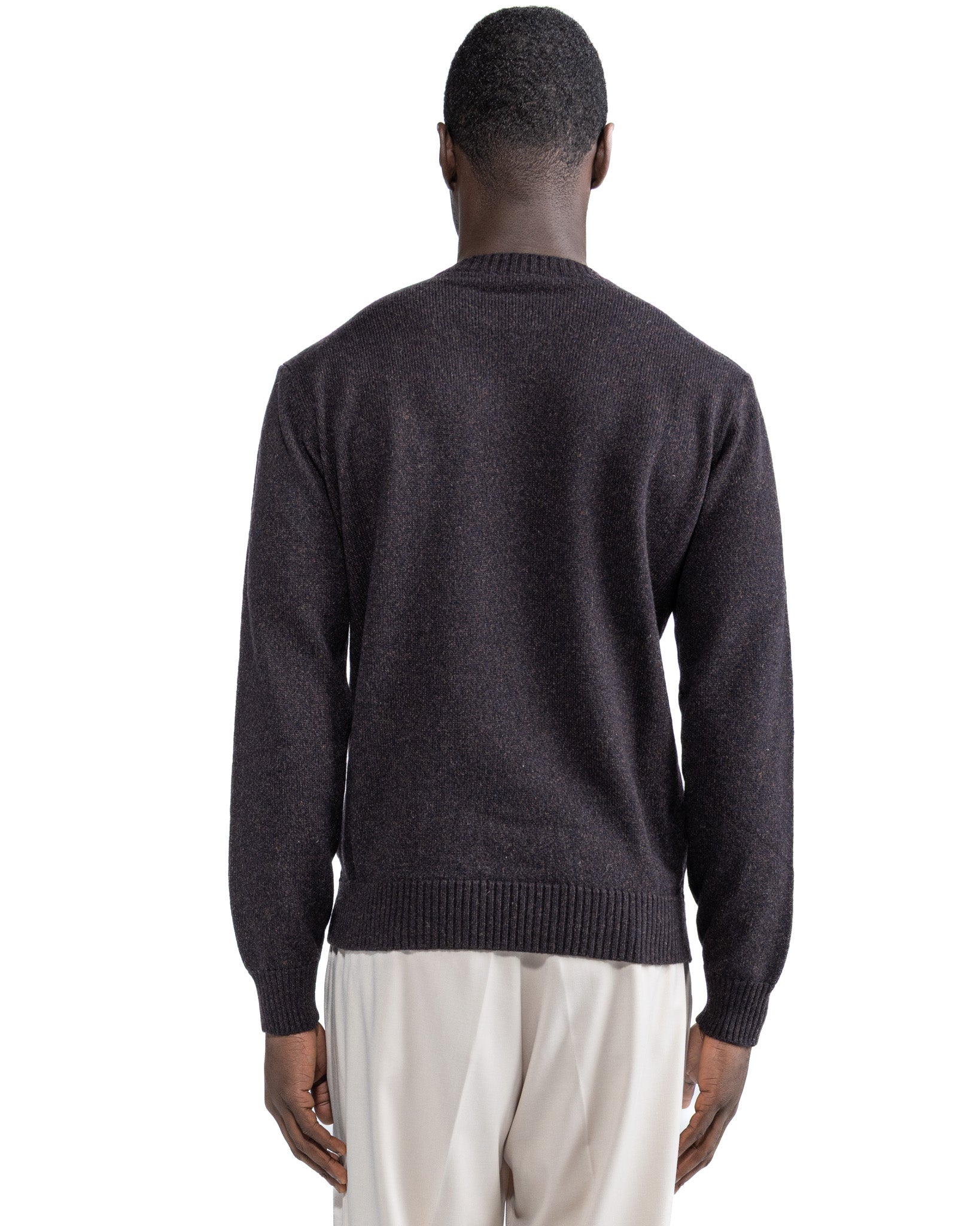 Willie crewneck in dark bouclè