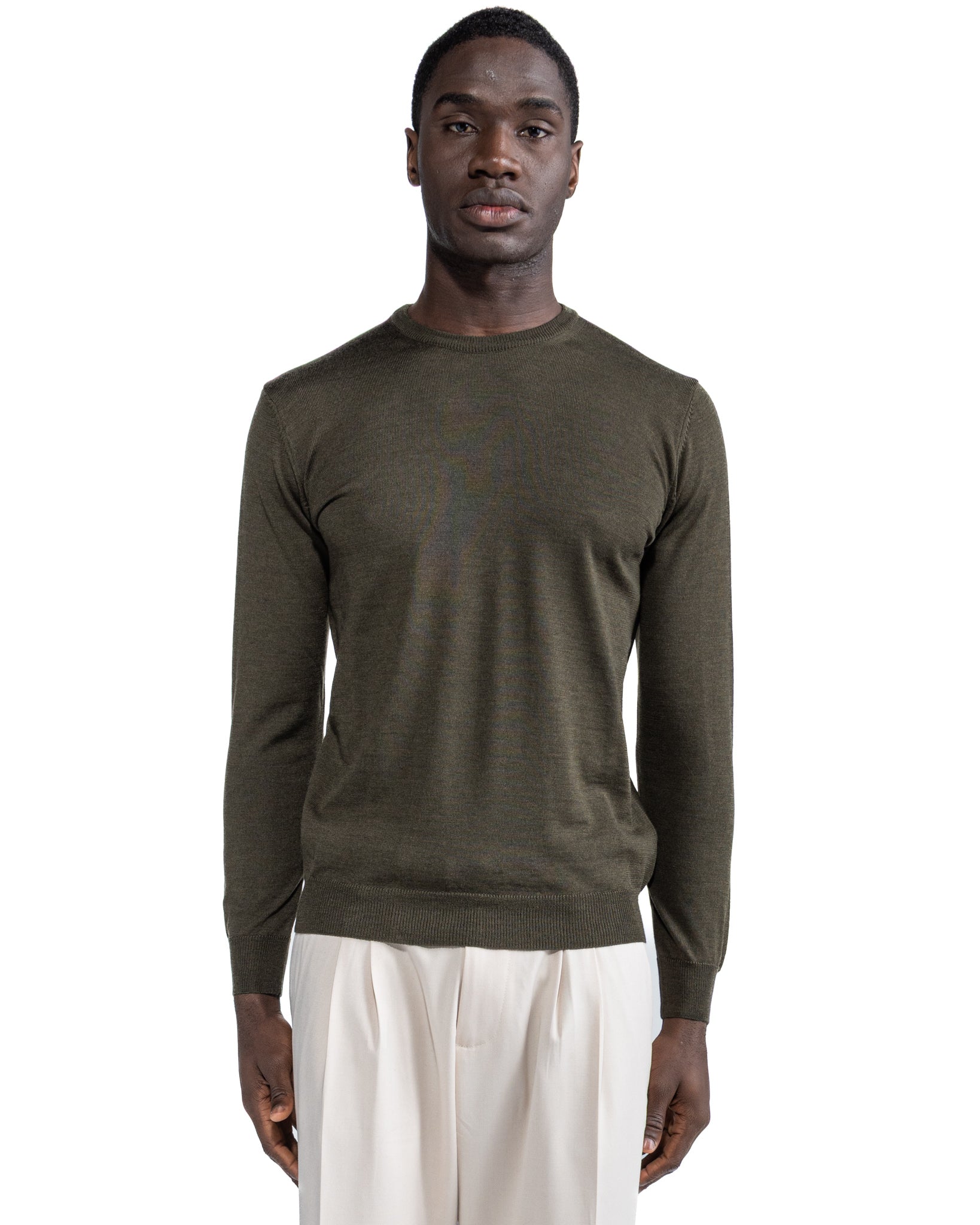 Furore crewneck in Tollegno military merino wool