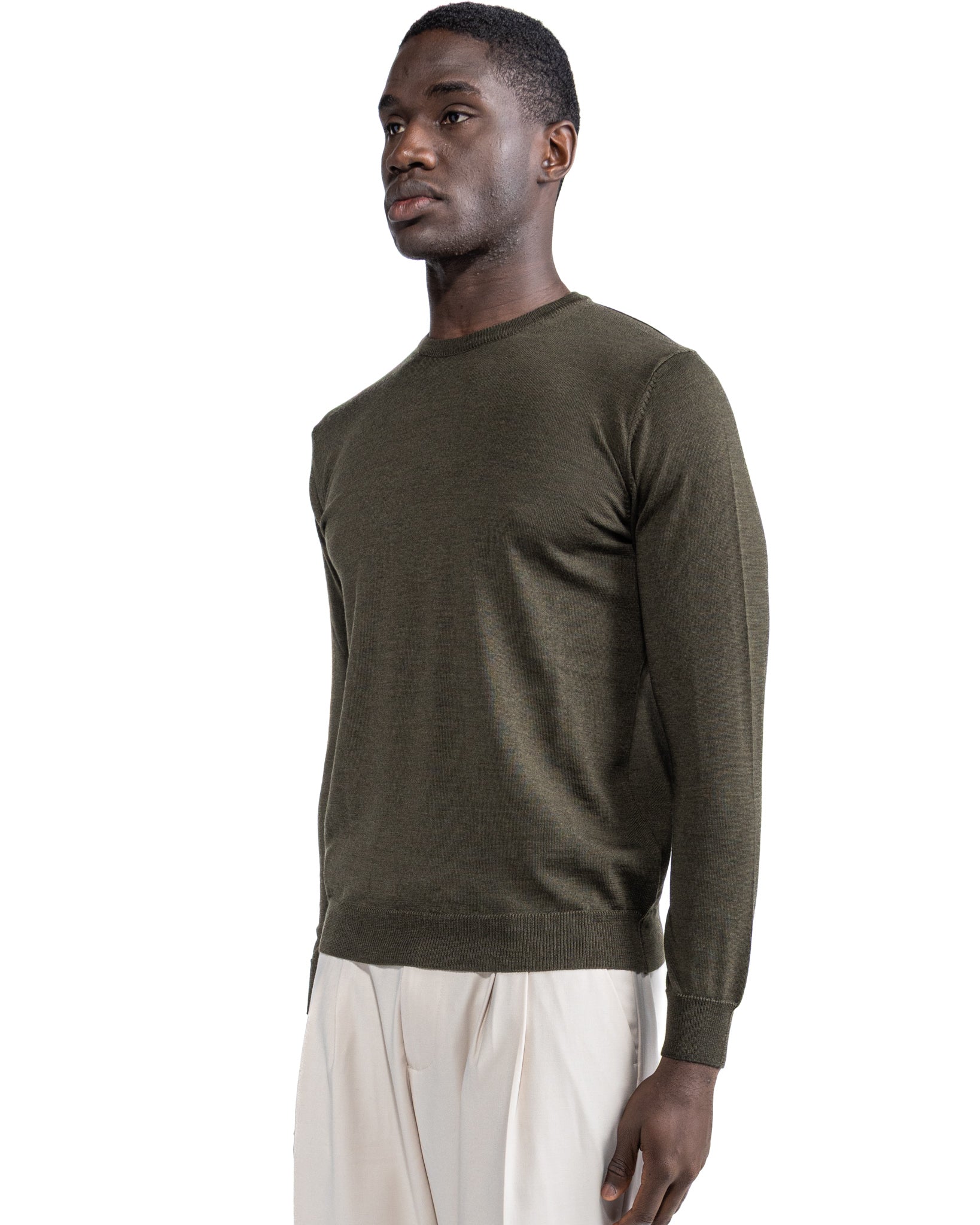 Furore crewneck in Tollegno military merino wool