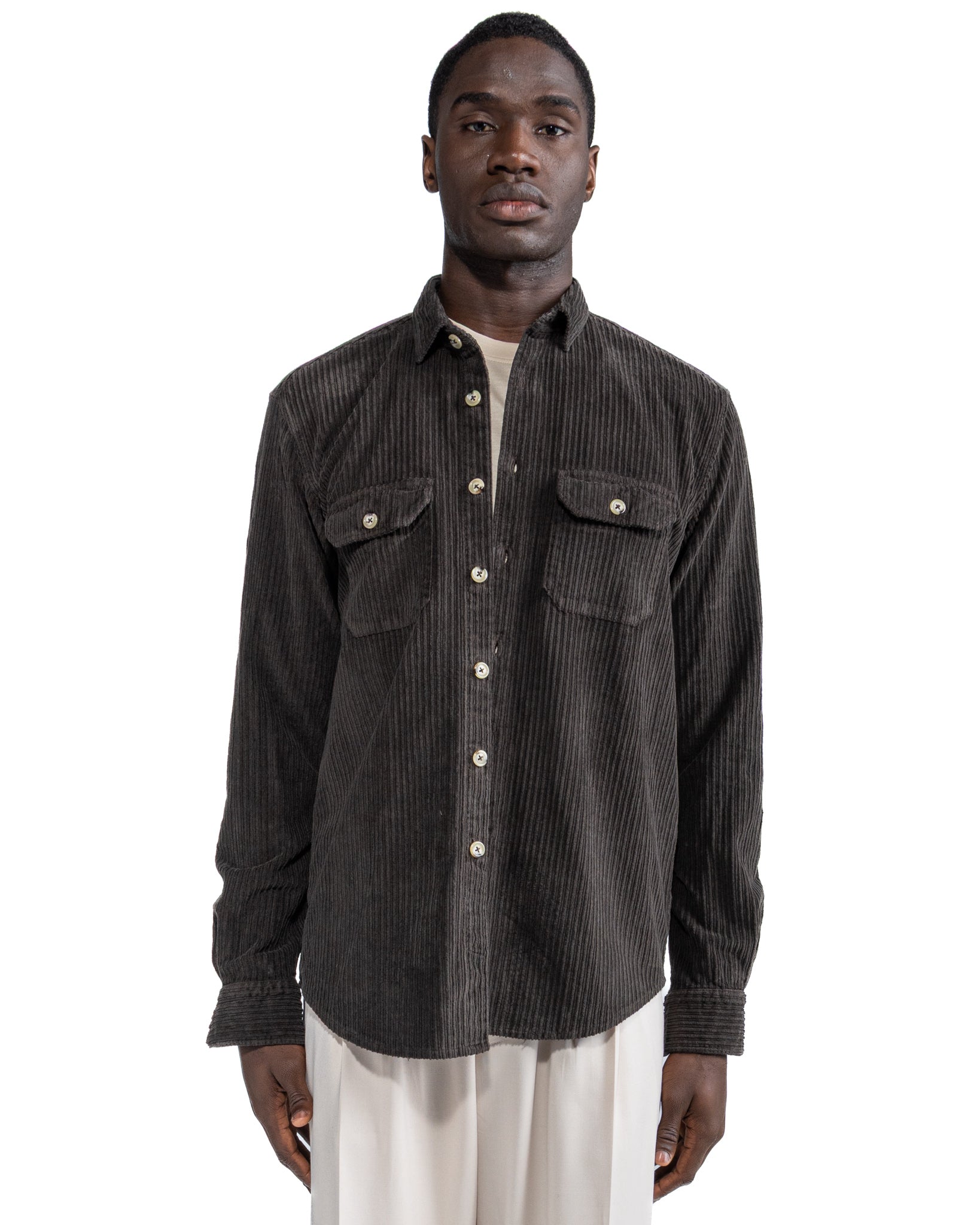 Atlantis shirt in dark velvet