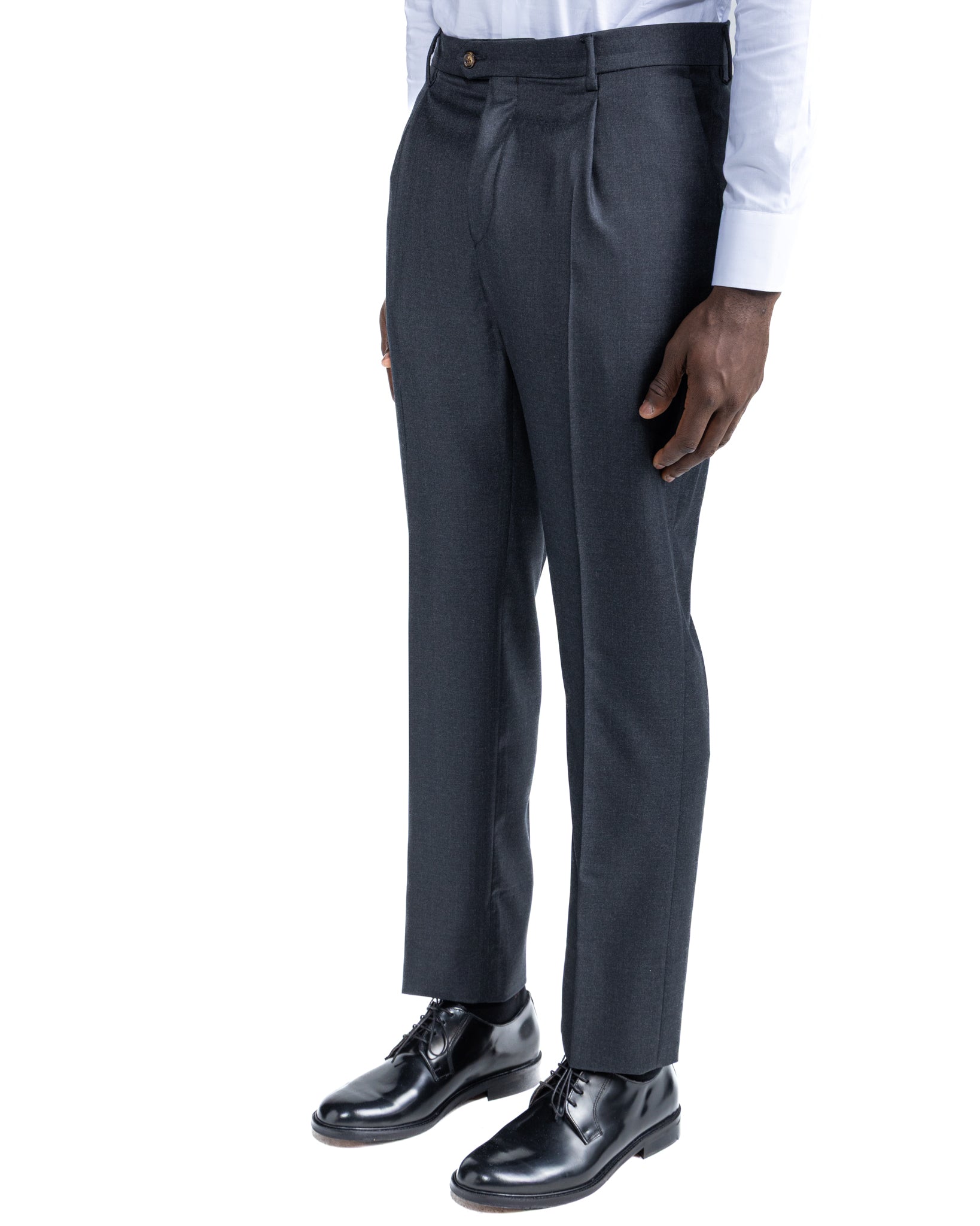 Staten wool trousers Canonico anthracite